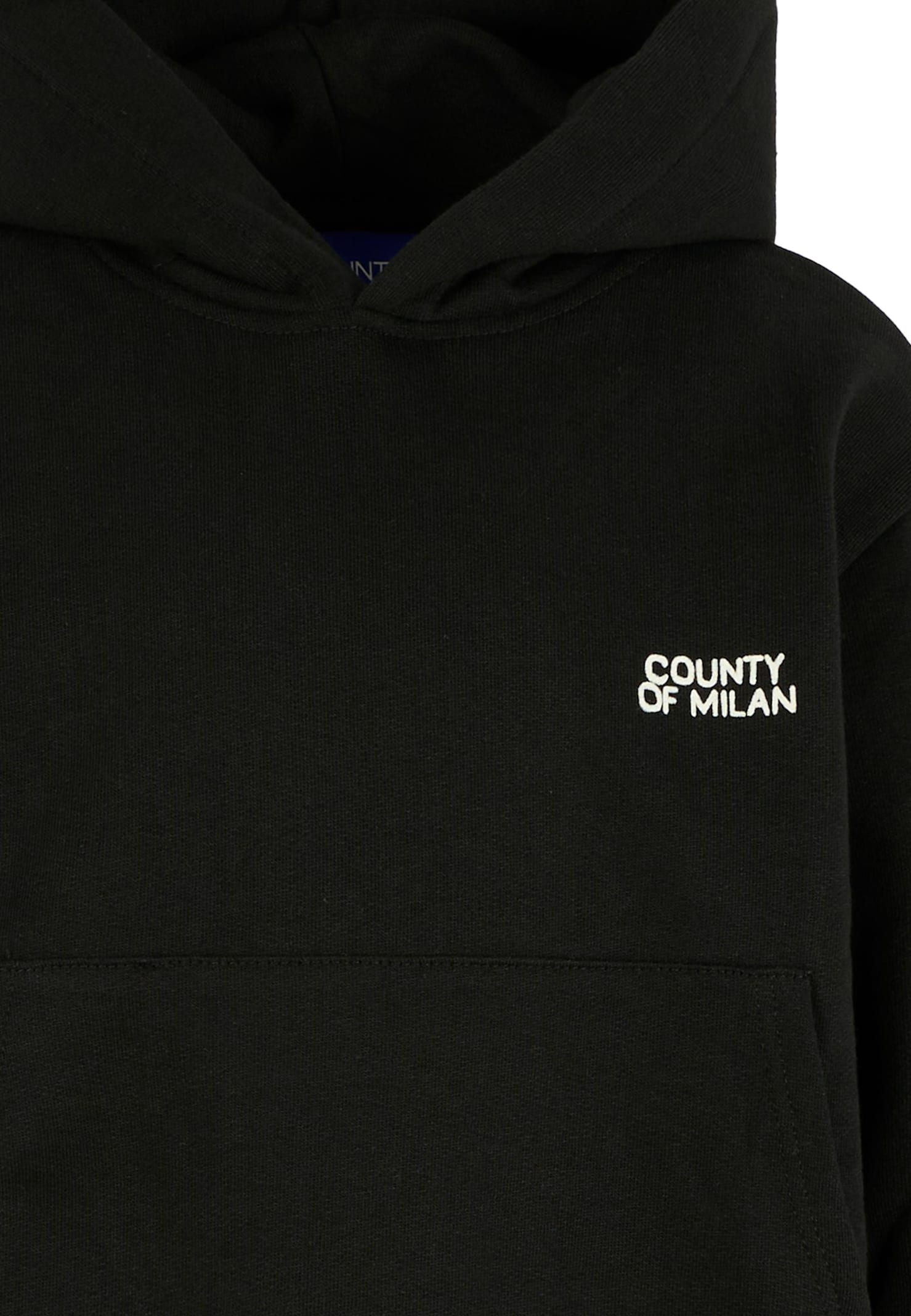 Marcelo Burlon County Of Milan Black Sweatshirt For Boy With White Logo In Black