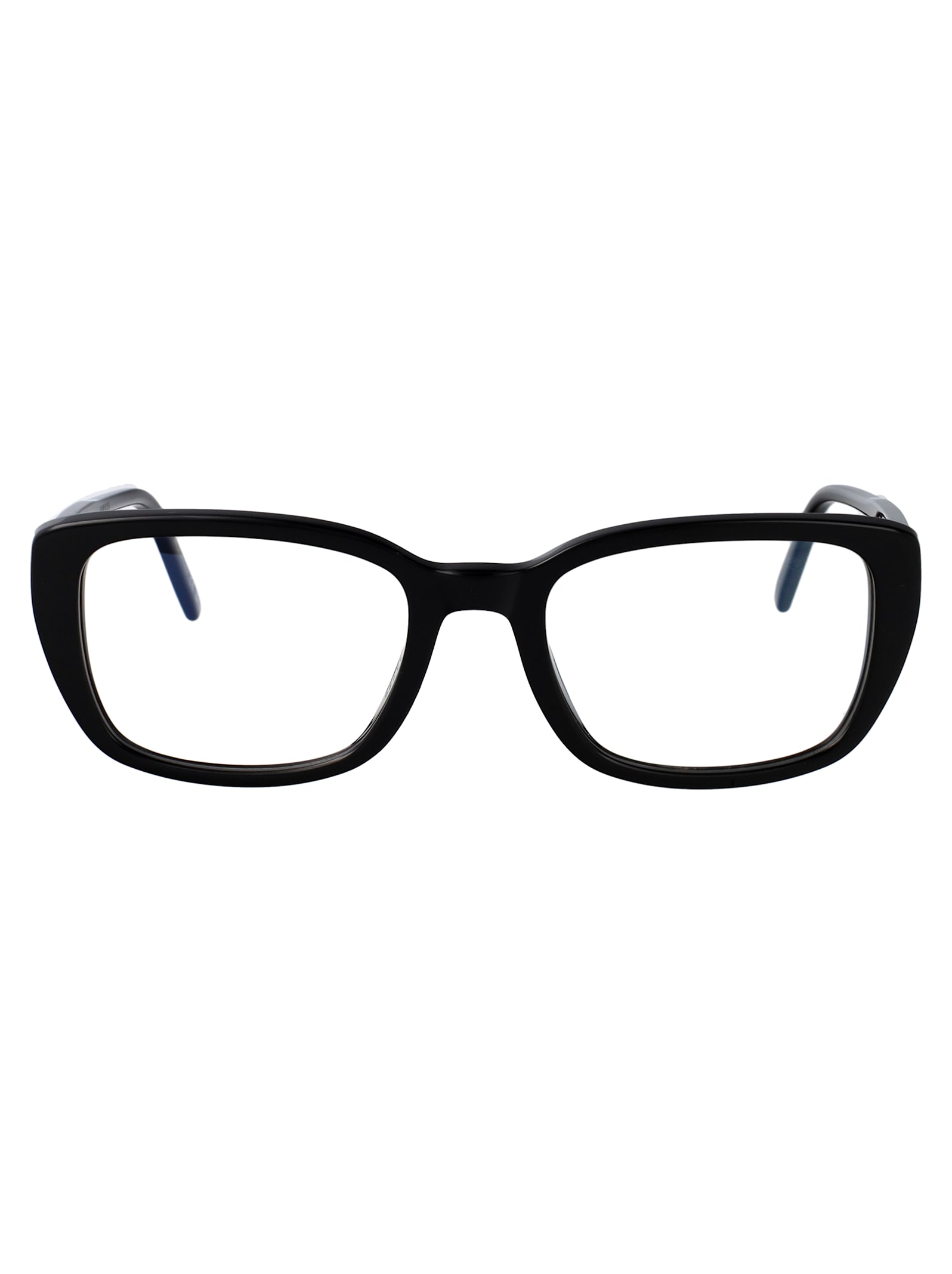Saint Laurent Black-black-transparent Recycled Acetate Glasses In Black