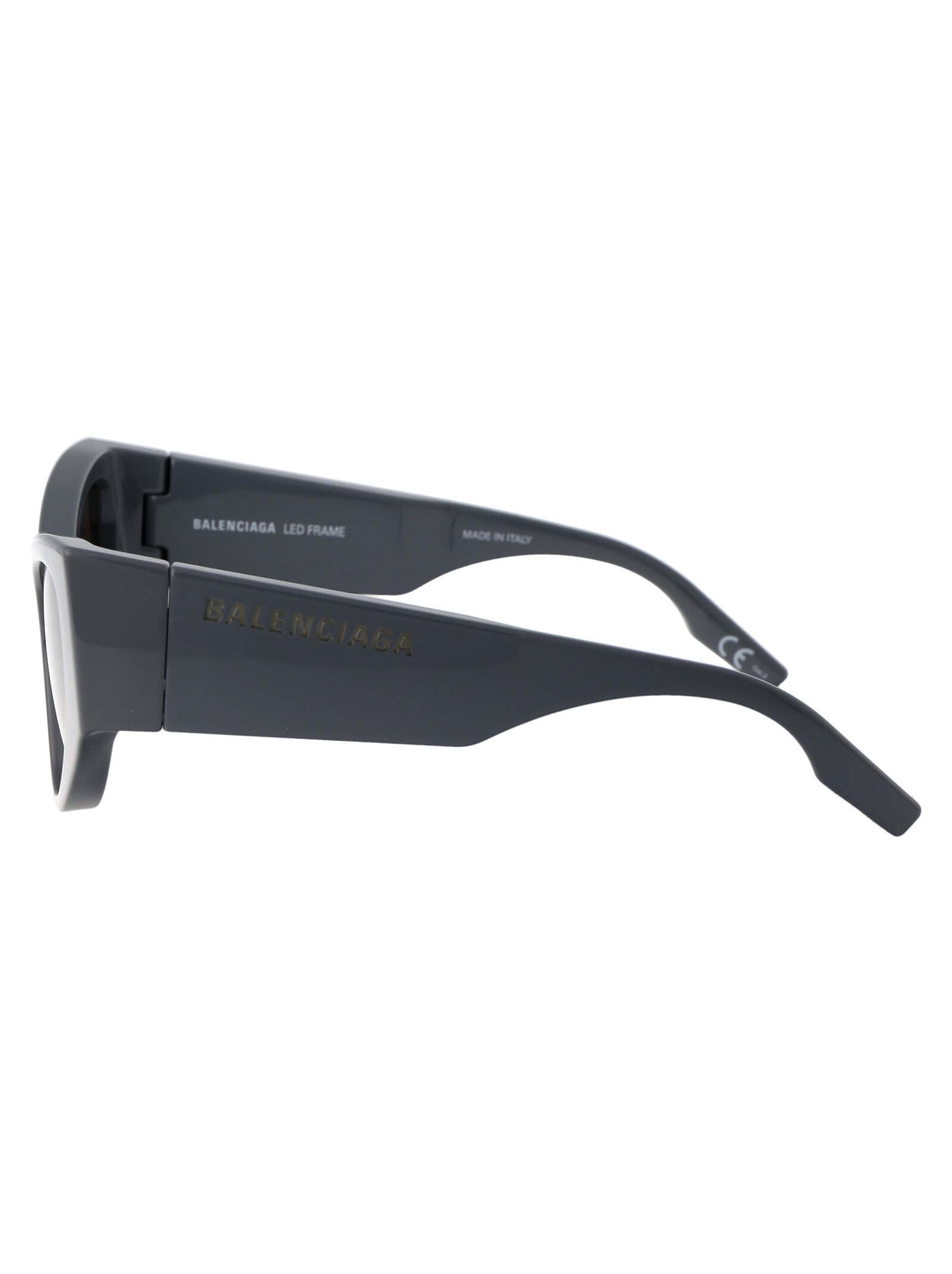 Shop Balenciaga Bb0300s Sunglasses In 004 Grey Grey Grey