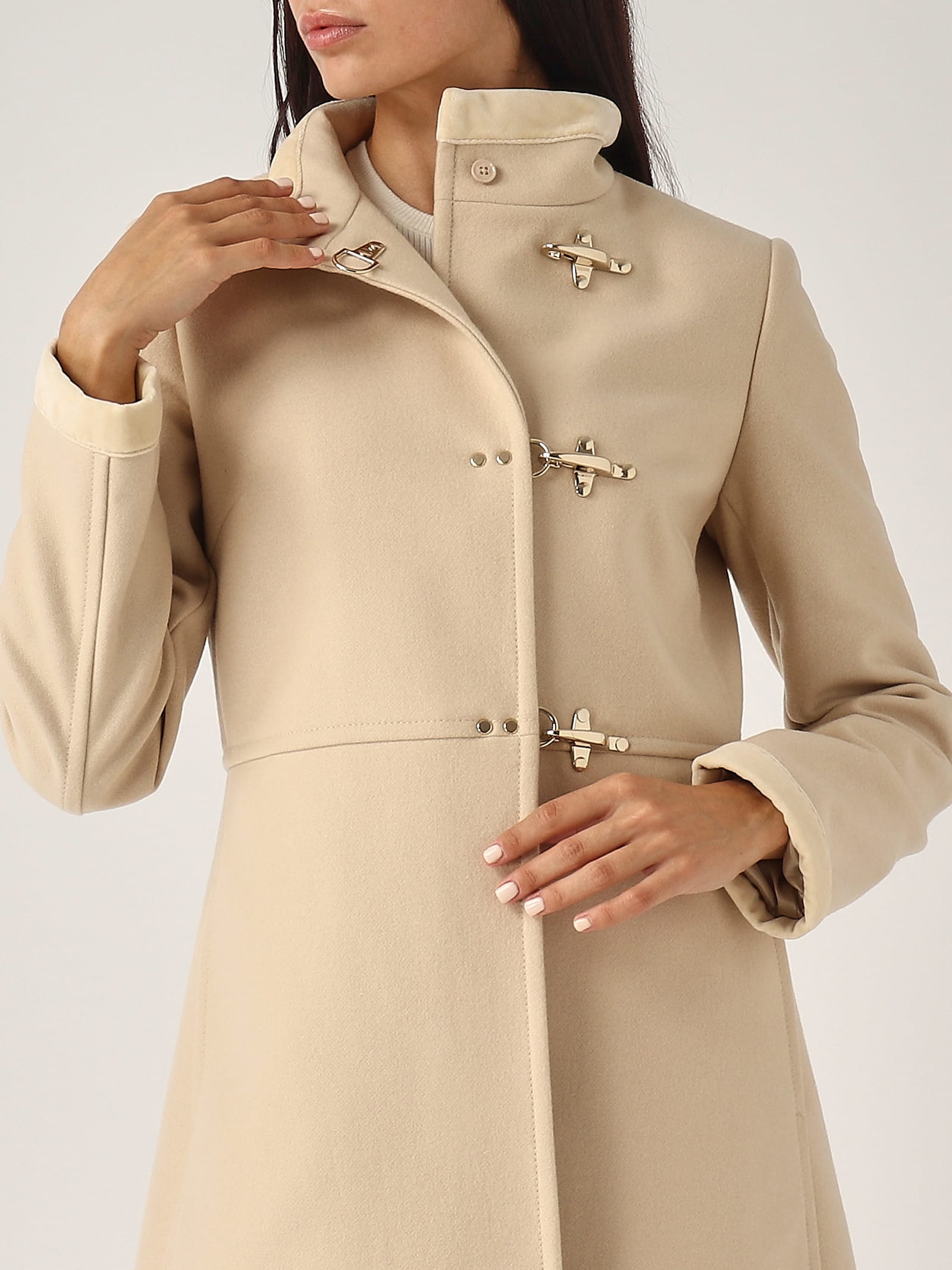 Shop Fay Virginia 3 Ganci Coat In Yogurt