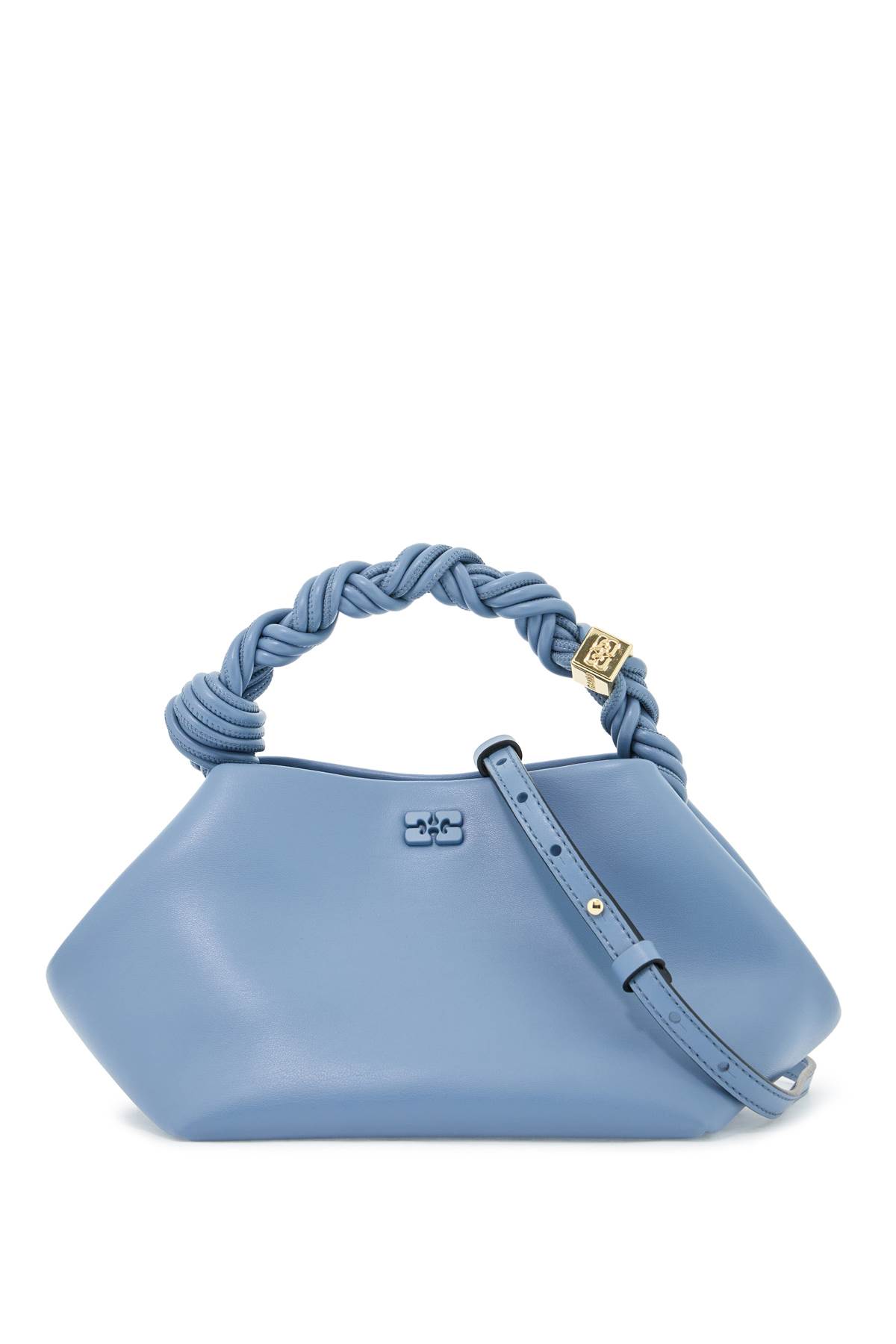 Shop Ganni Bou Handbag In Dusty Blue (light Blue)