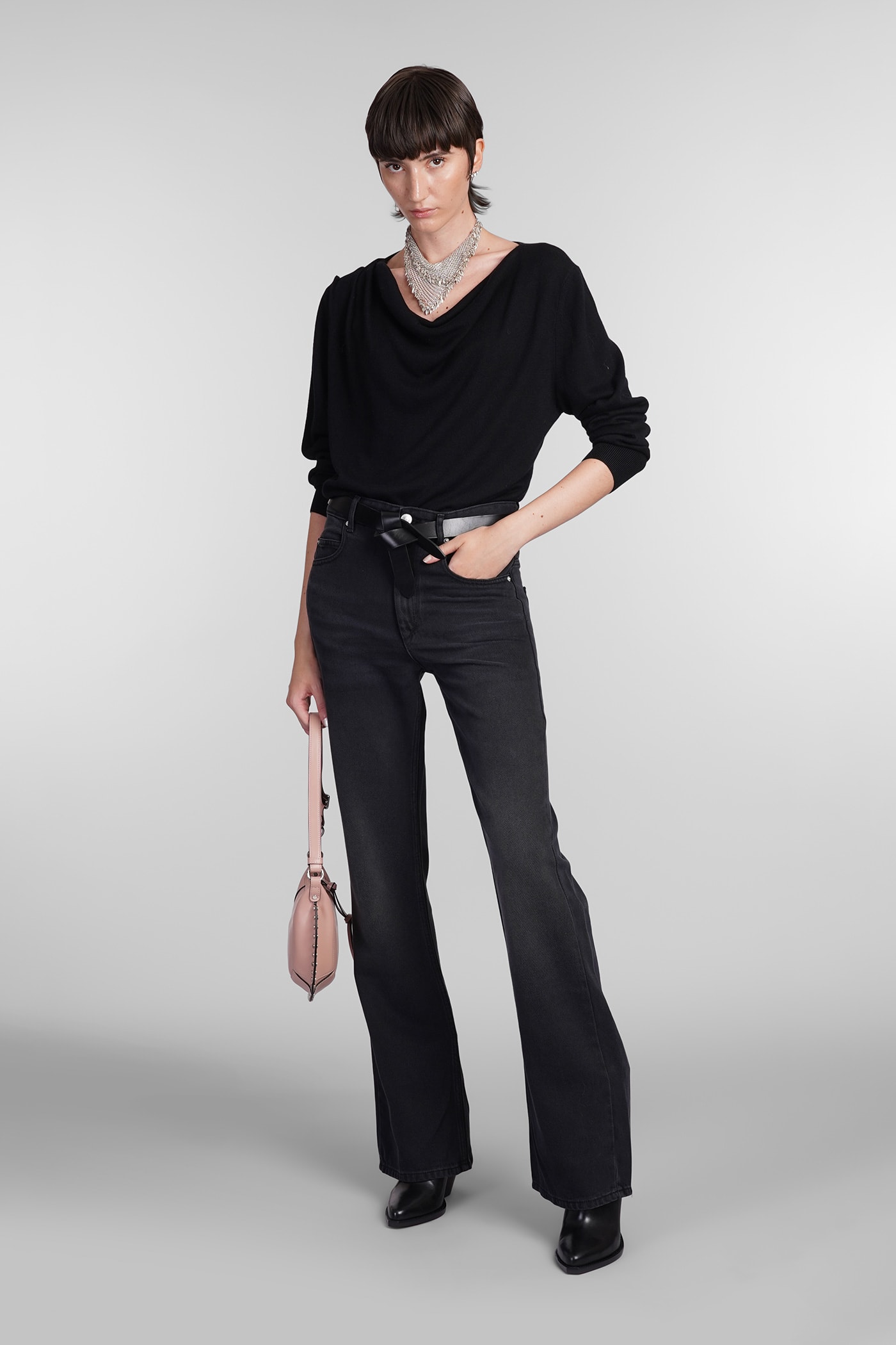 Shop Isabel Marant Kristen Knitwear In Black Viscose