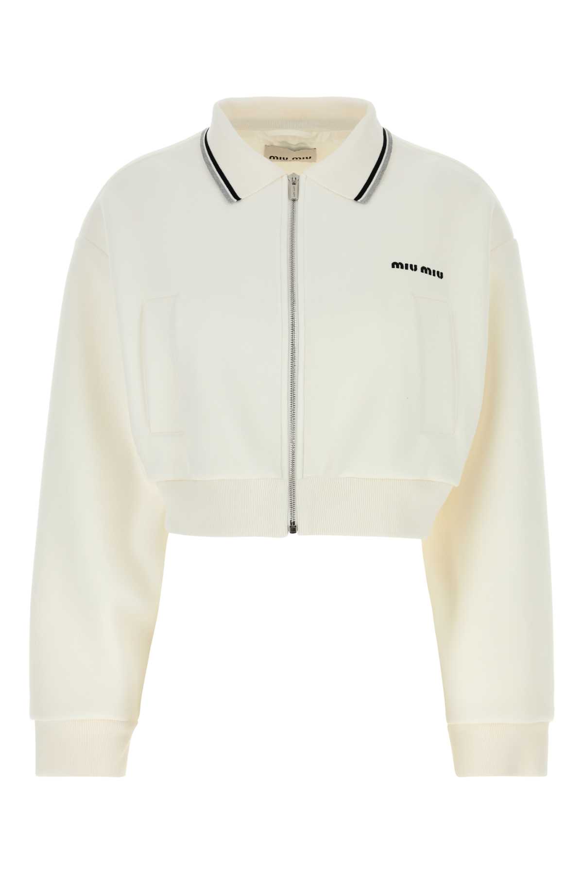 Miu Miu White Piquet Jacket