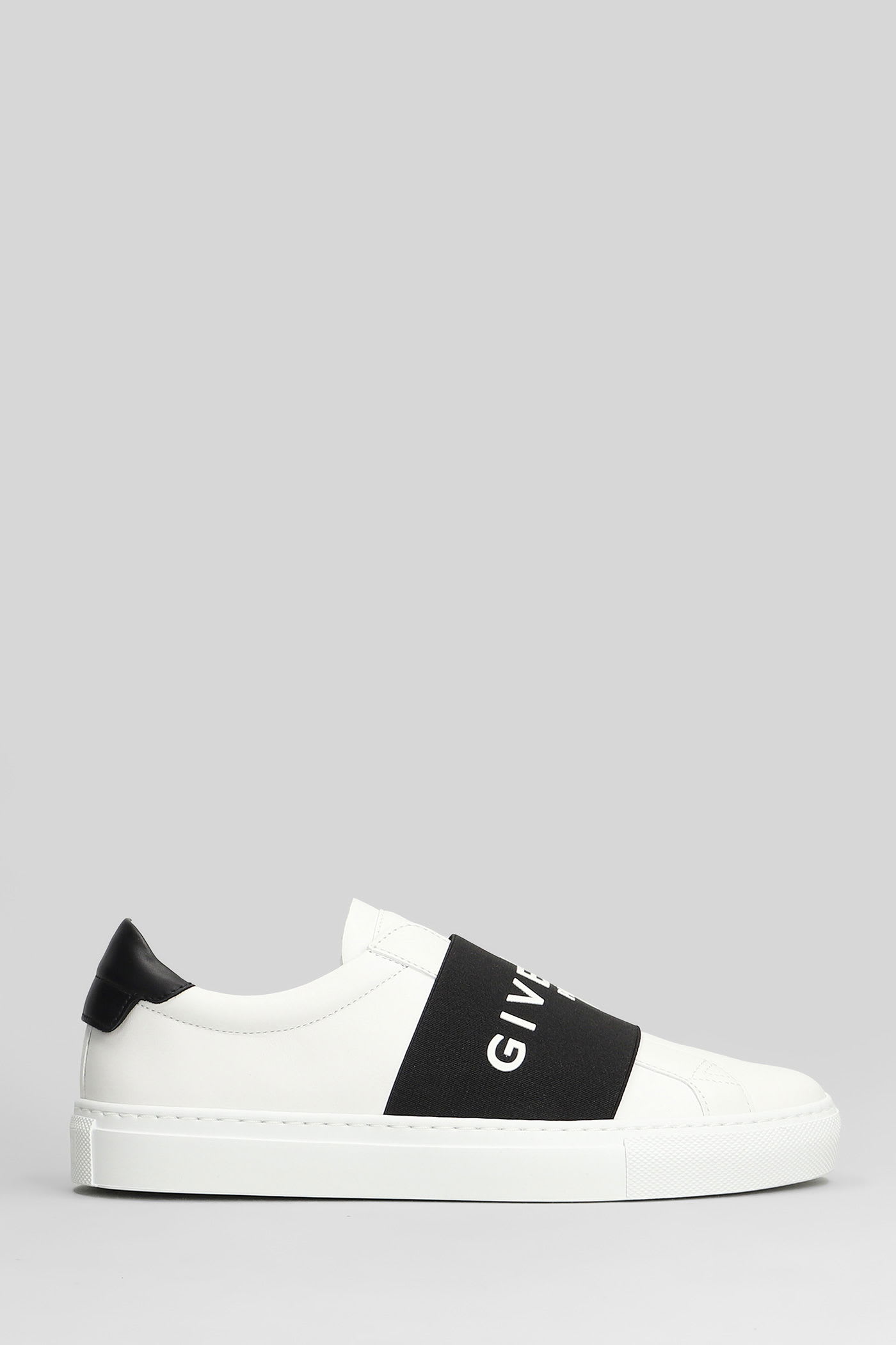 Givenchy Sneaker Urban Street In Pelle Con Fascia Elasticizzata In White