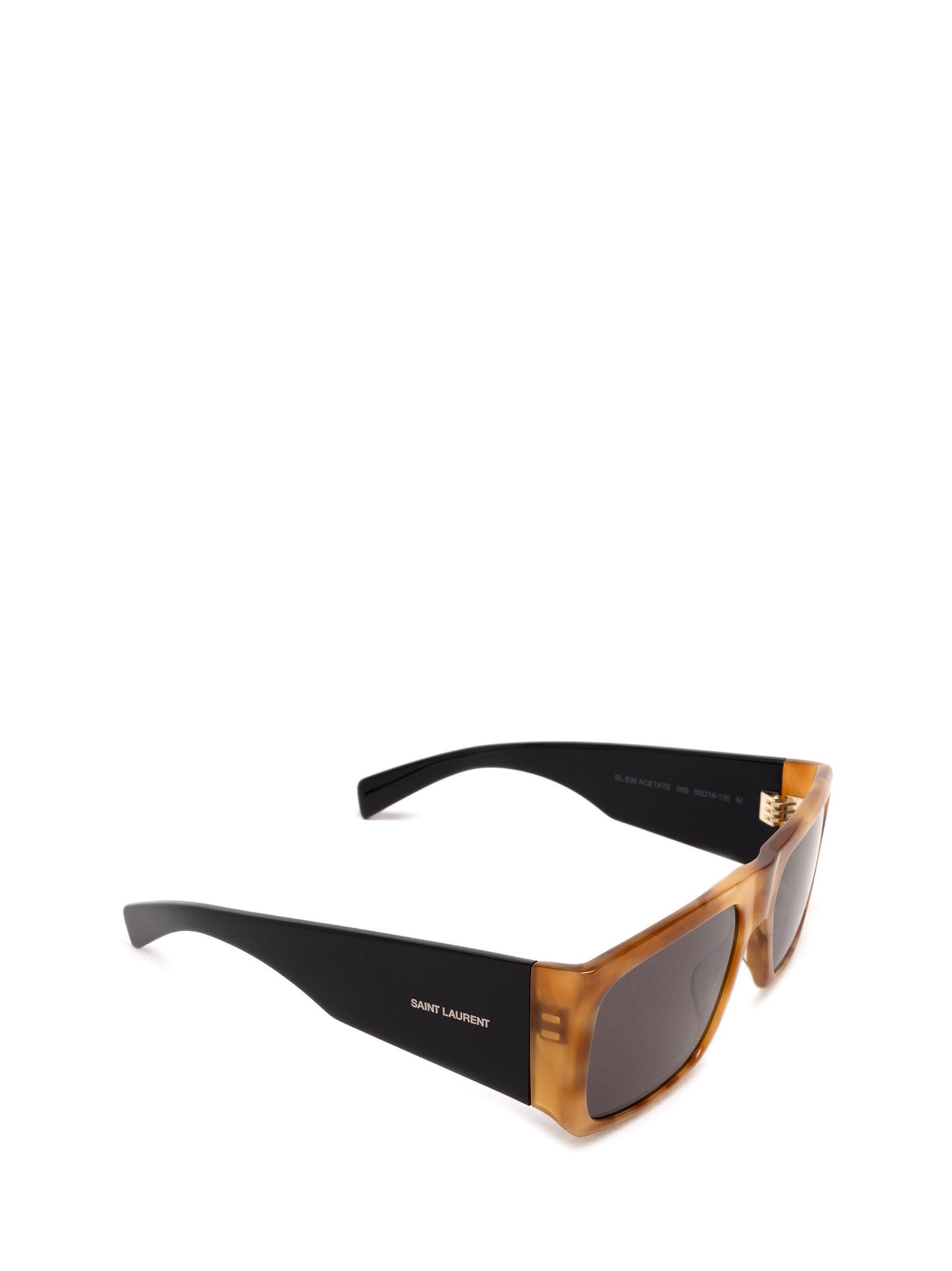 Shop Saint Laurent Sl 635 Acetate Havana Sunglasses
