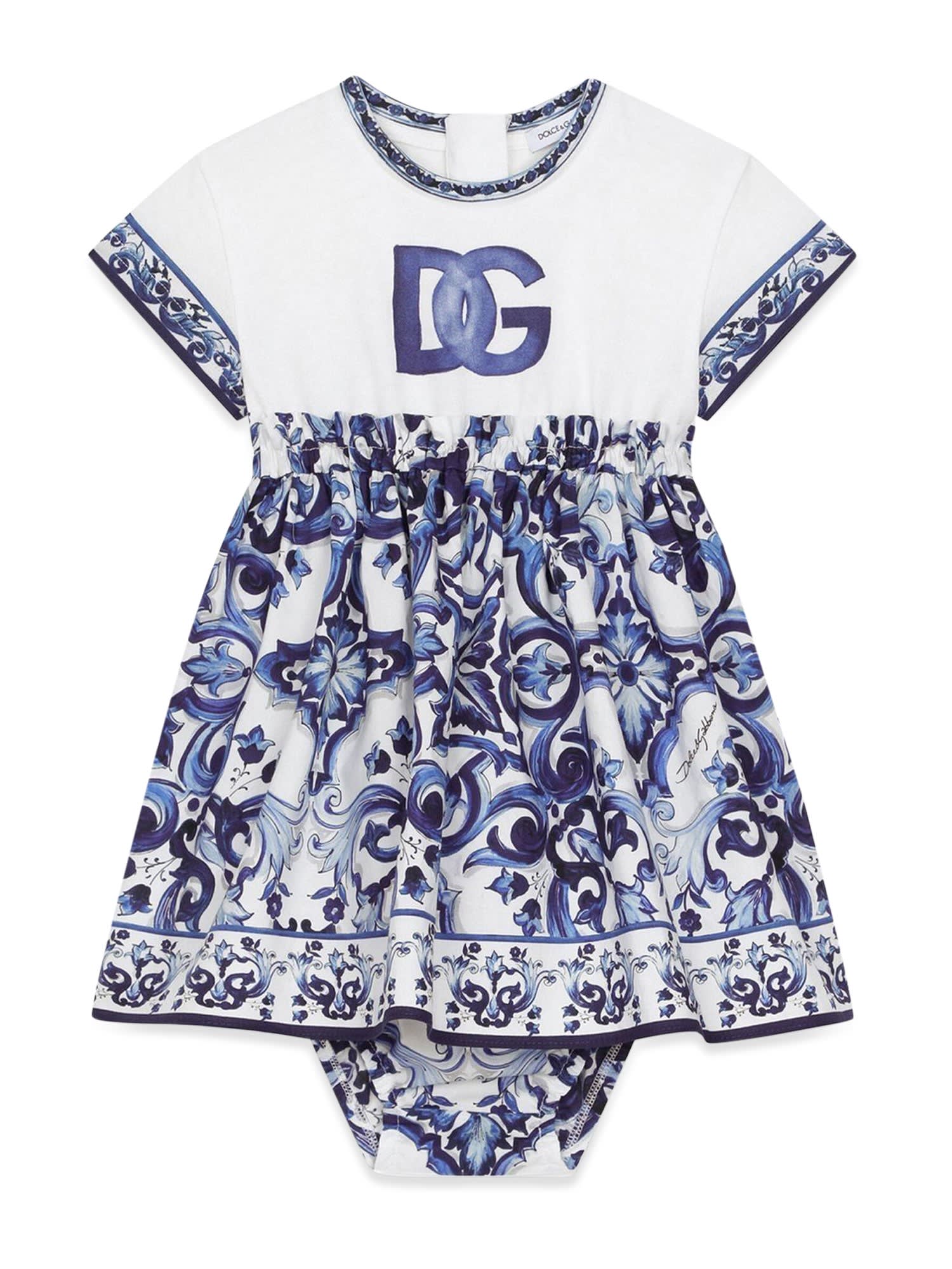 DOLCE & GABBANA MAJOLICA TRIS DRESS WITH COULOTTES
