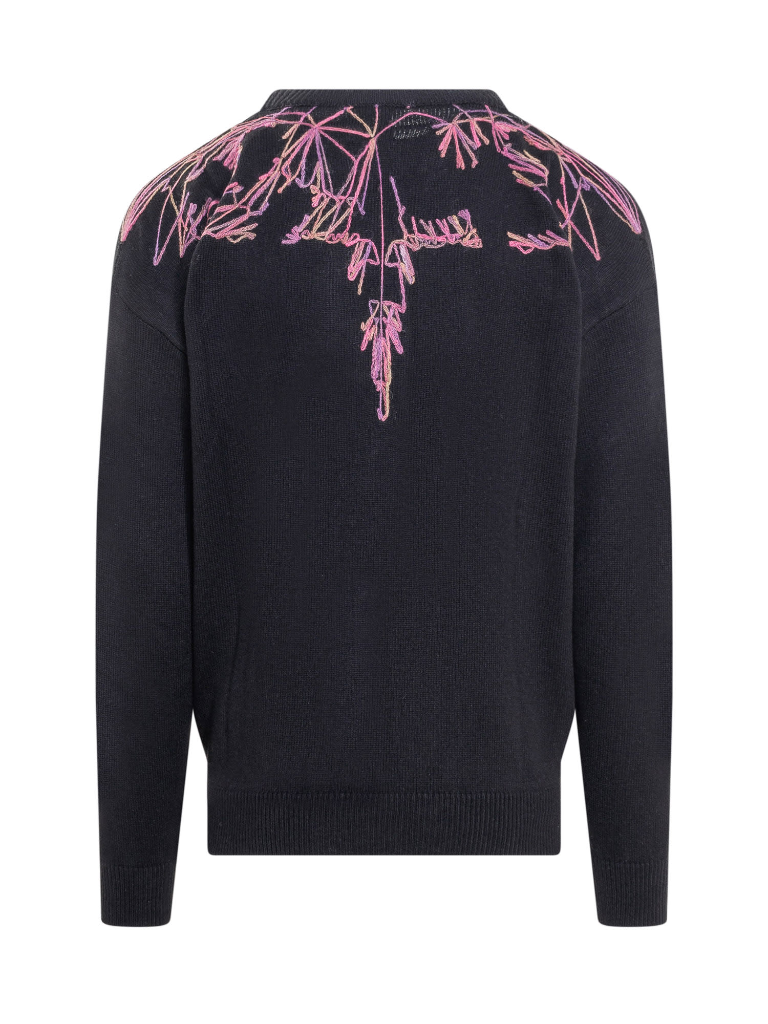 Shop Marcelo Burlon County Of Milan Wings Sweater In Black Multi