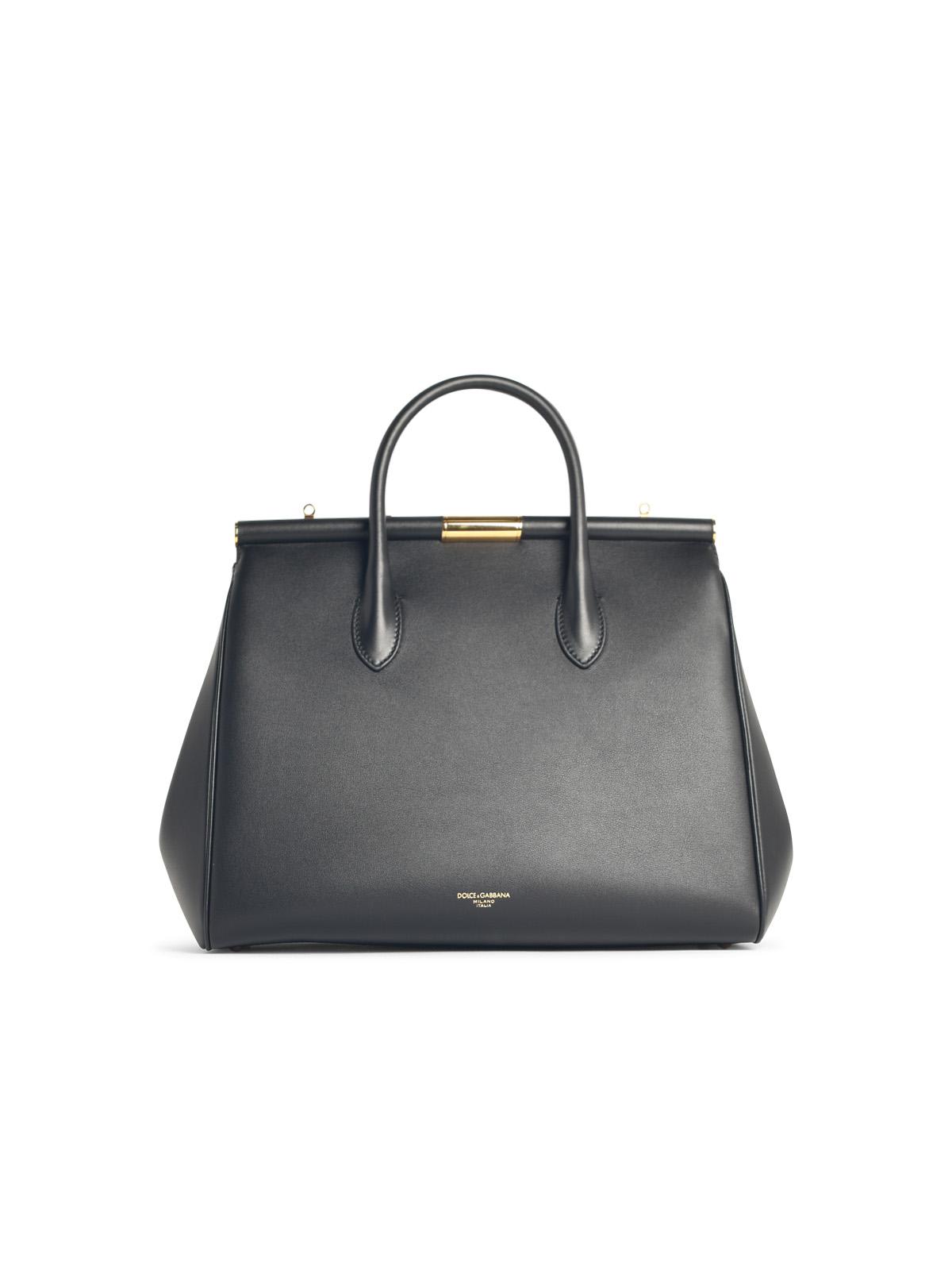Dolce & Gabbana Large Marlene Handbag In Black