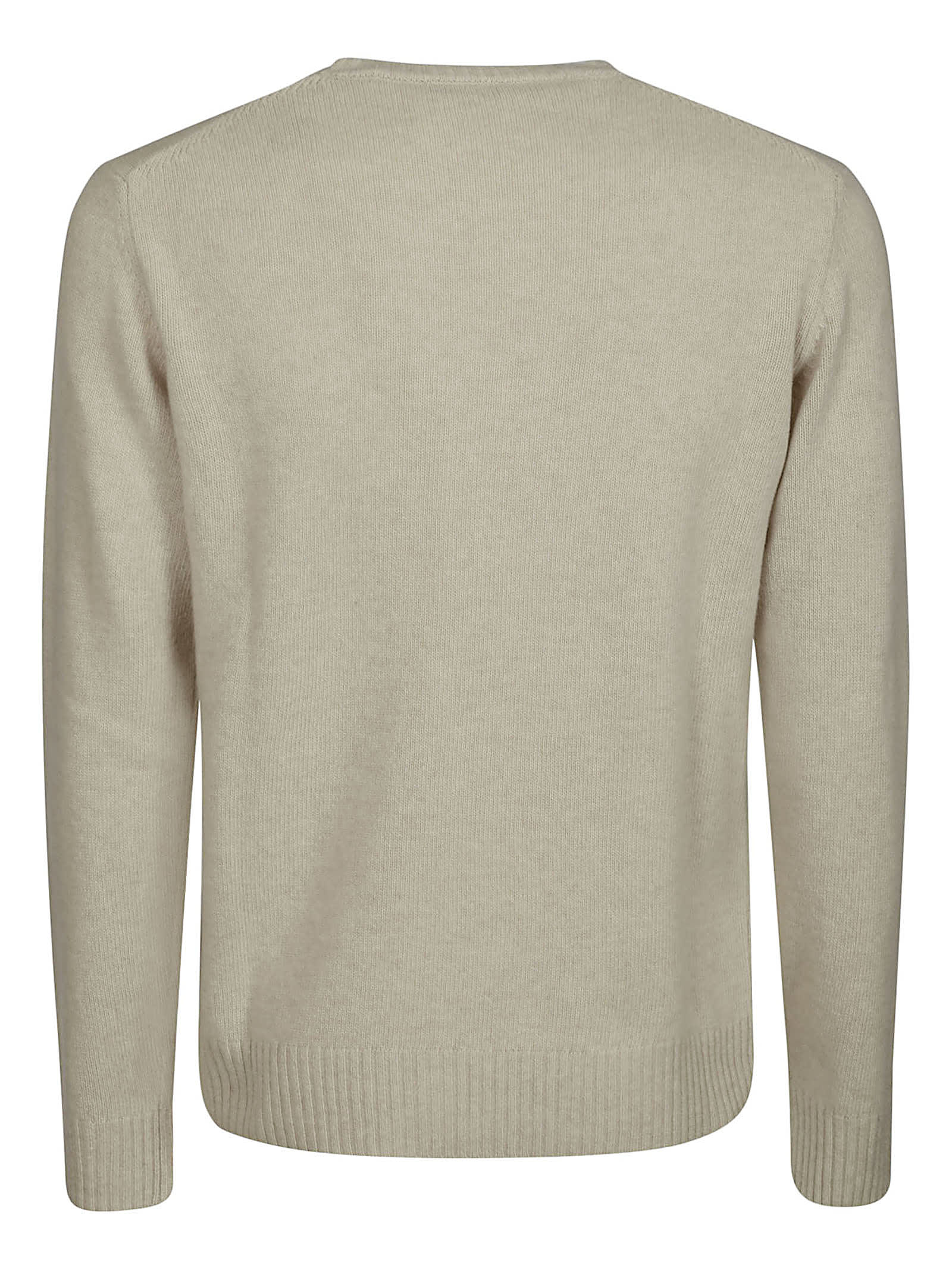 Shop Roberto Collina Knit Ls Roundneck In Pergamena