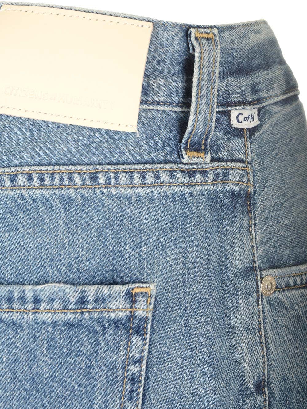 Citizens Of Humanity Demy Ultra High-rise Cropped Flare Jeans In Light Blue