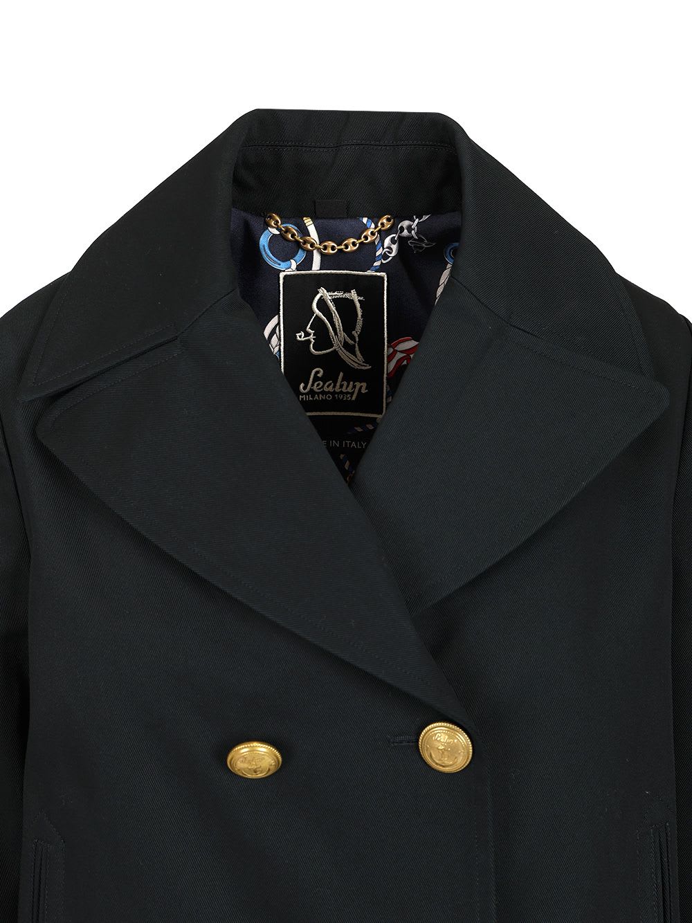 Sealup Aglaia Short Peacoat In Black