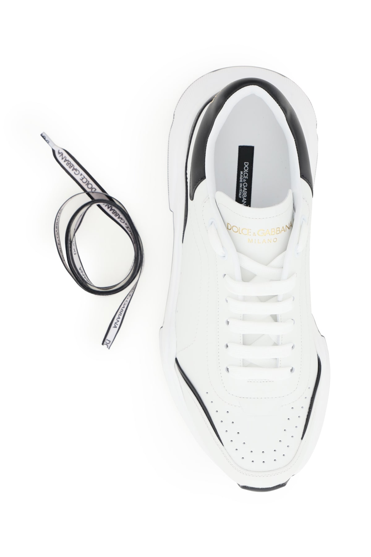 Shop Dolce & Gabbana Daymaster Leather Sneakers