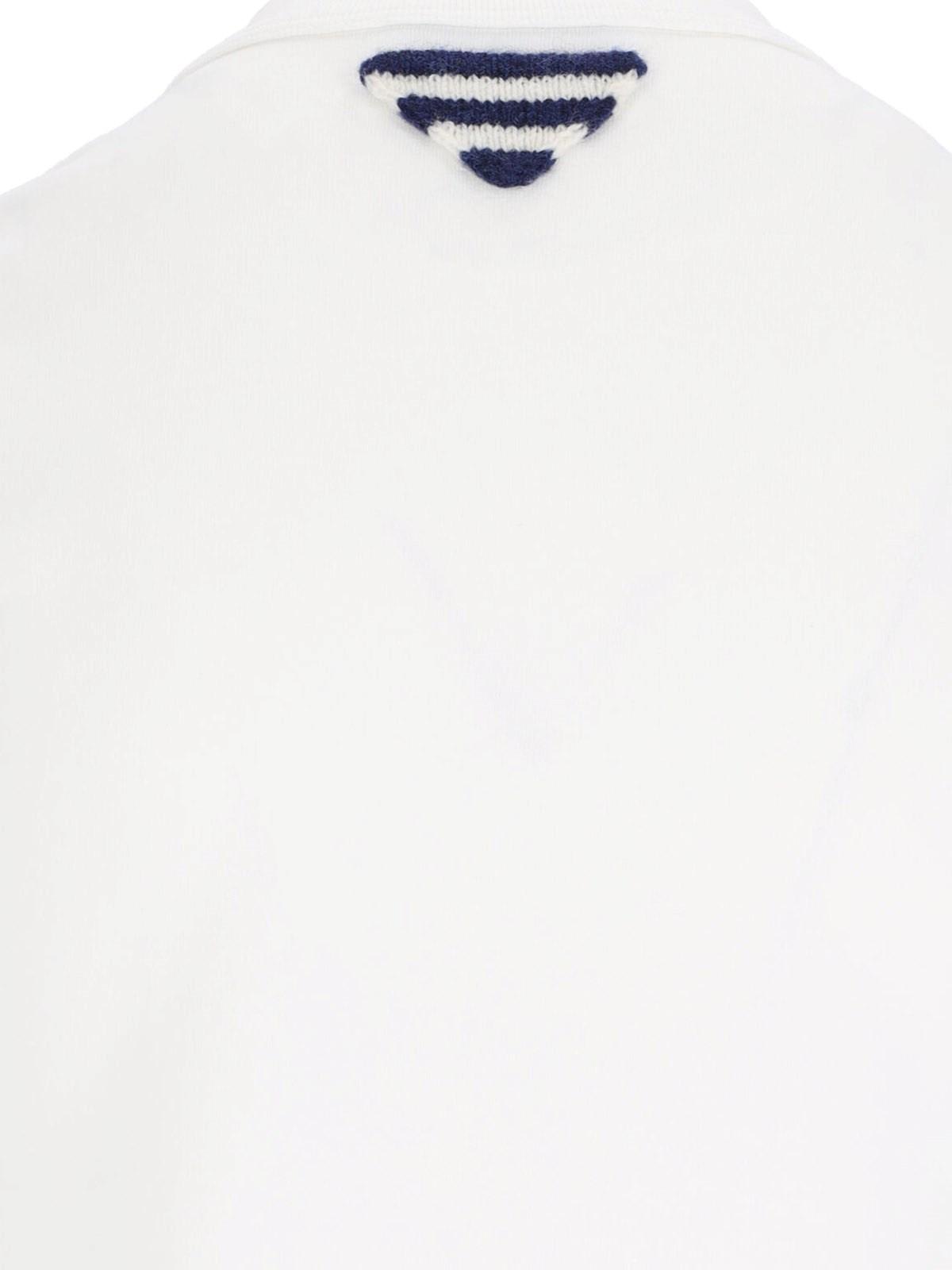 Prada T-shirt With Logo Print In White
