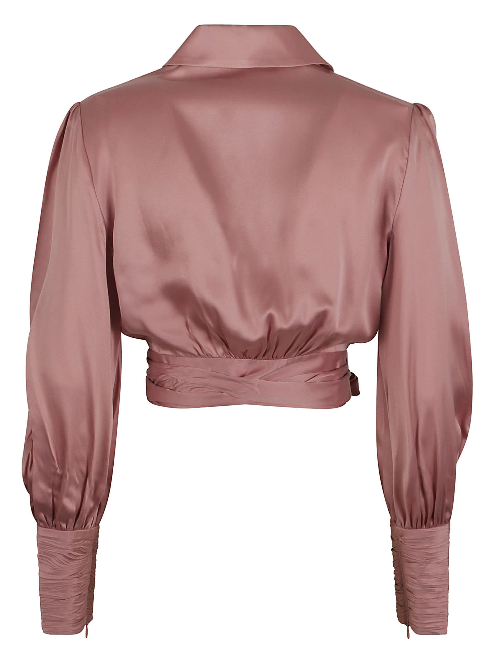Shop Zimmermann Silk Wrap Top In Pink