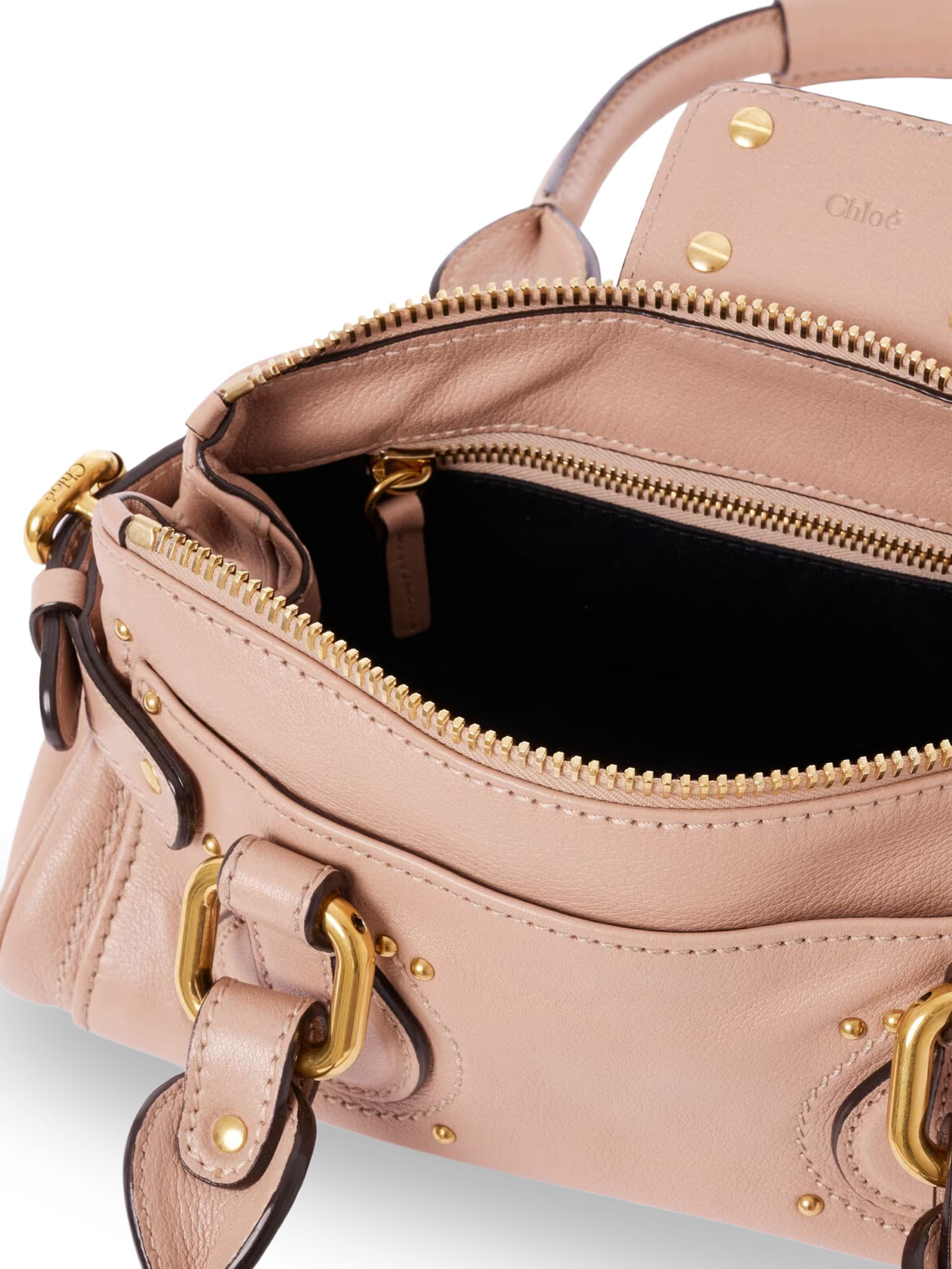 Chloé Chloe Paddington Small Grained Leather Shoulder Bag In Pink