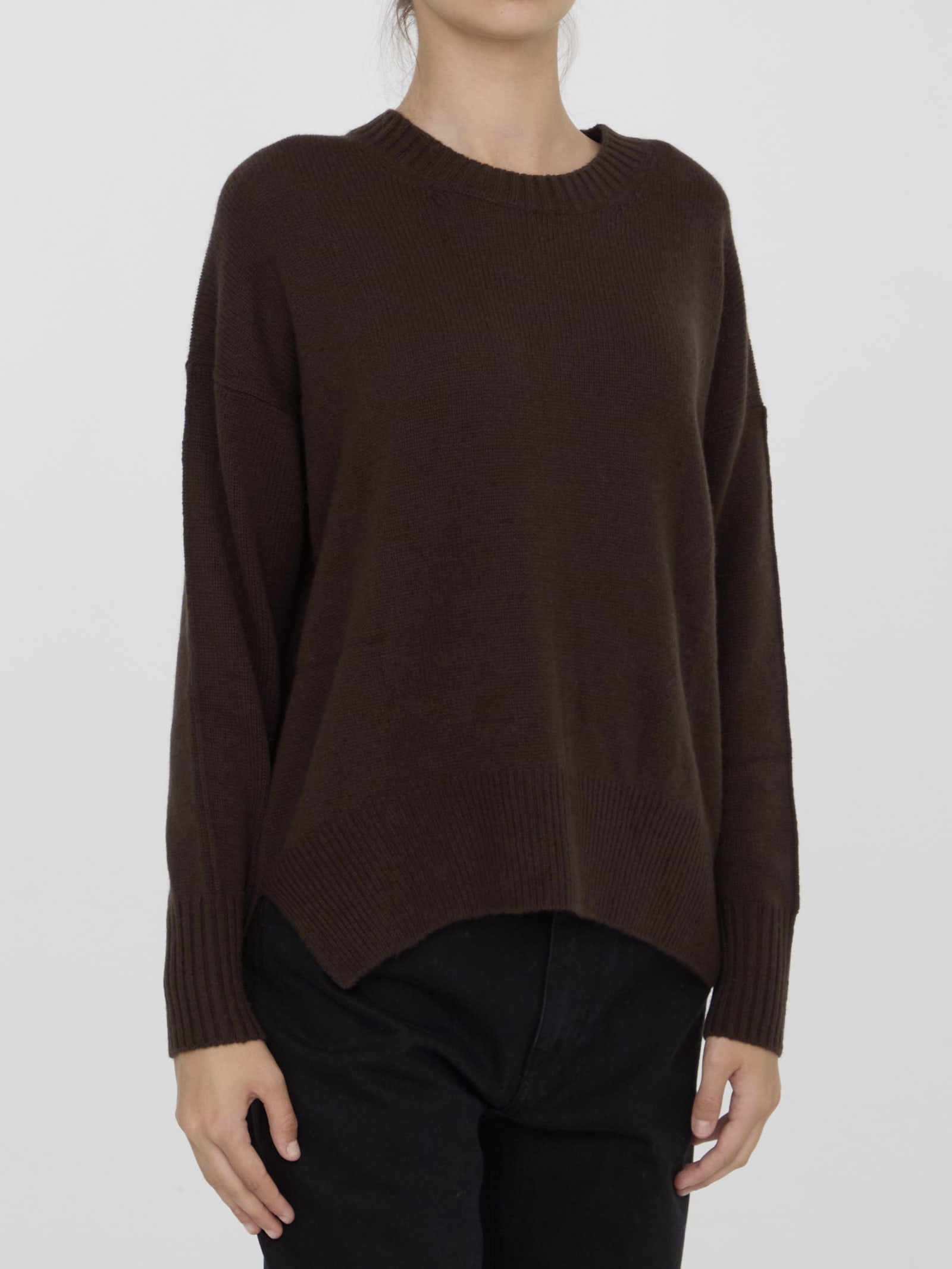 Shop Allude Cashmere Jumper In Brown