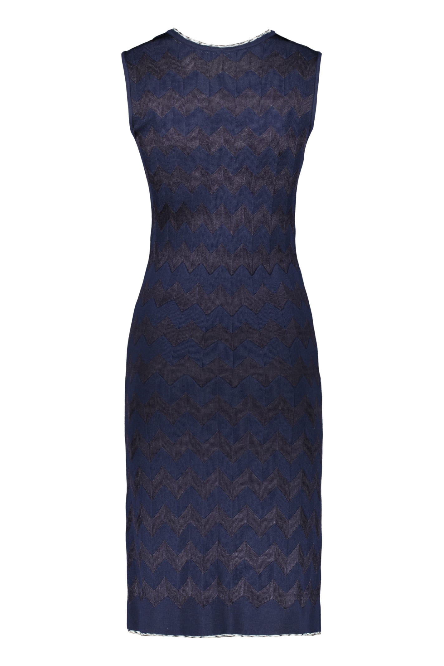 Shop Missoni Wool-blend Dress In Blue