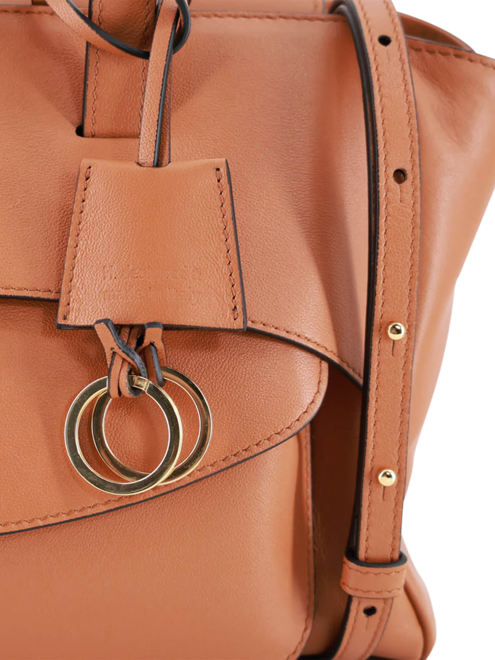 Hidesins Soft Calfskin Leather Shoulder Bag In Brown