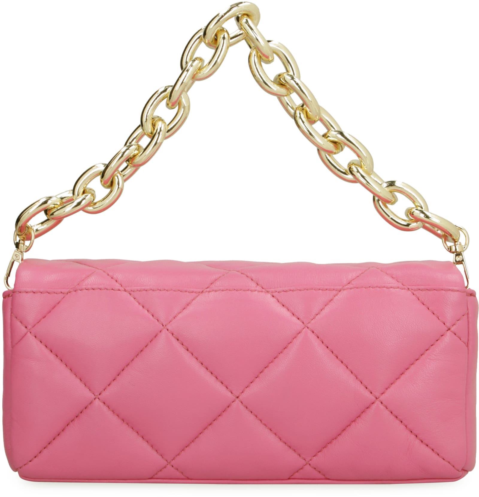 Shop Stand Studio Hera Quilted Leather Bag In Fuchsia
