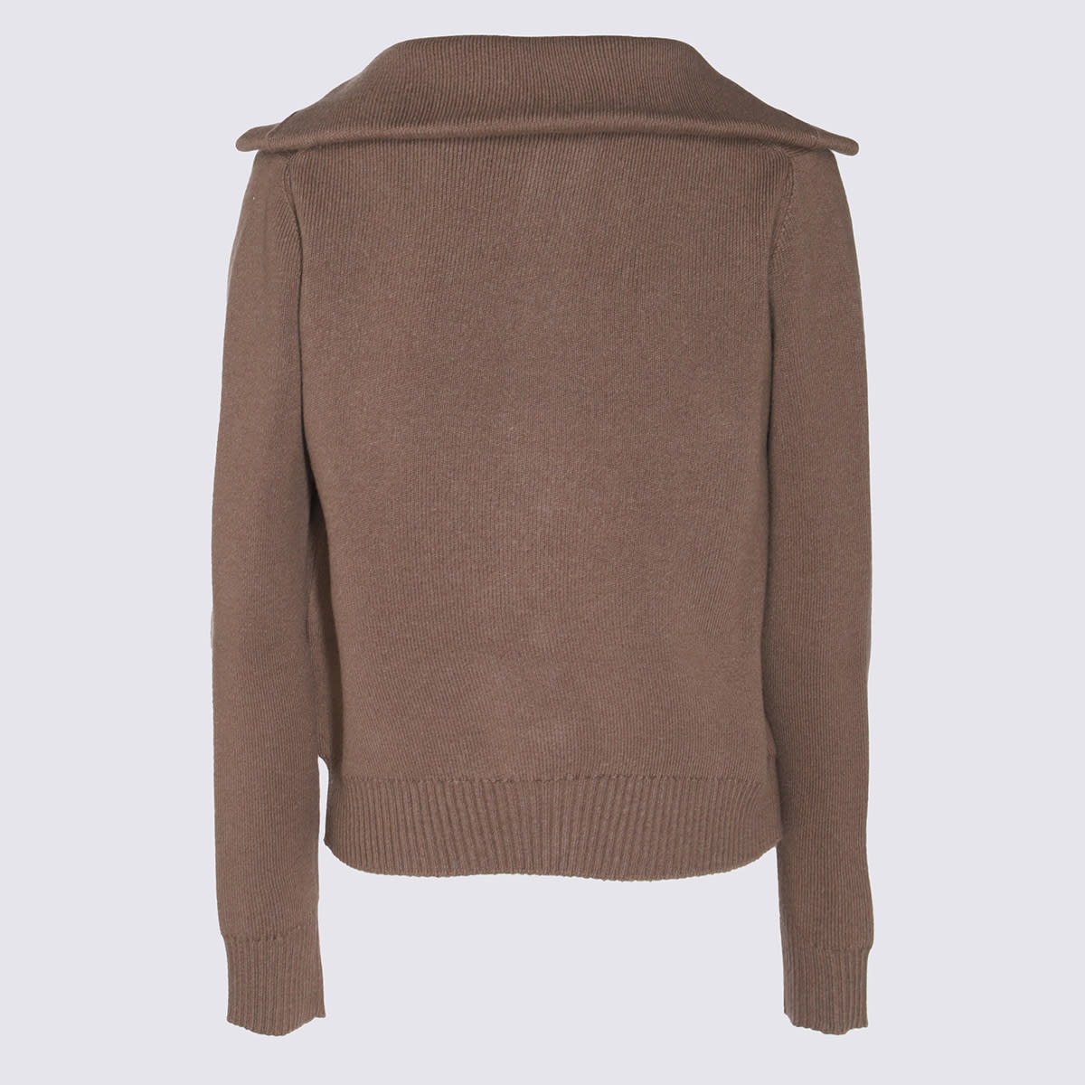 Shop Bottega Veneta Brown Wool Knitwear In Chestnut Melange