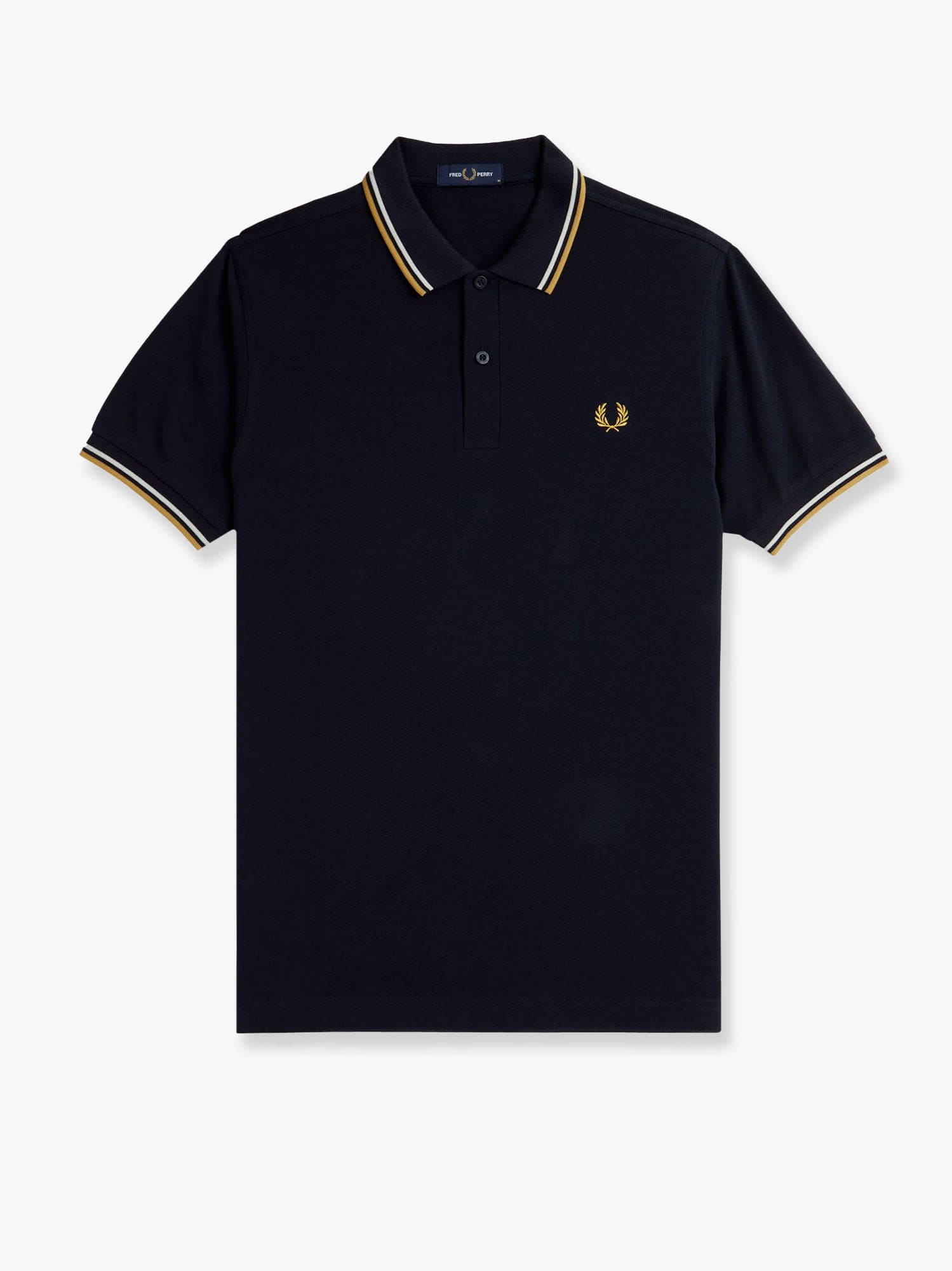 Fred Perry Polo Shirt With Contrast Trim And Collar In Black
