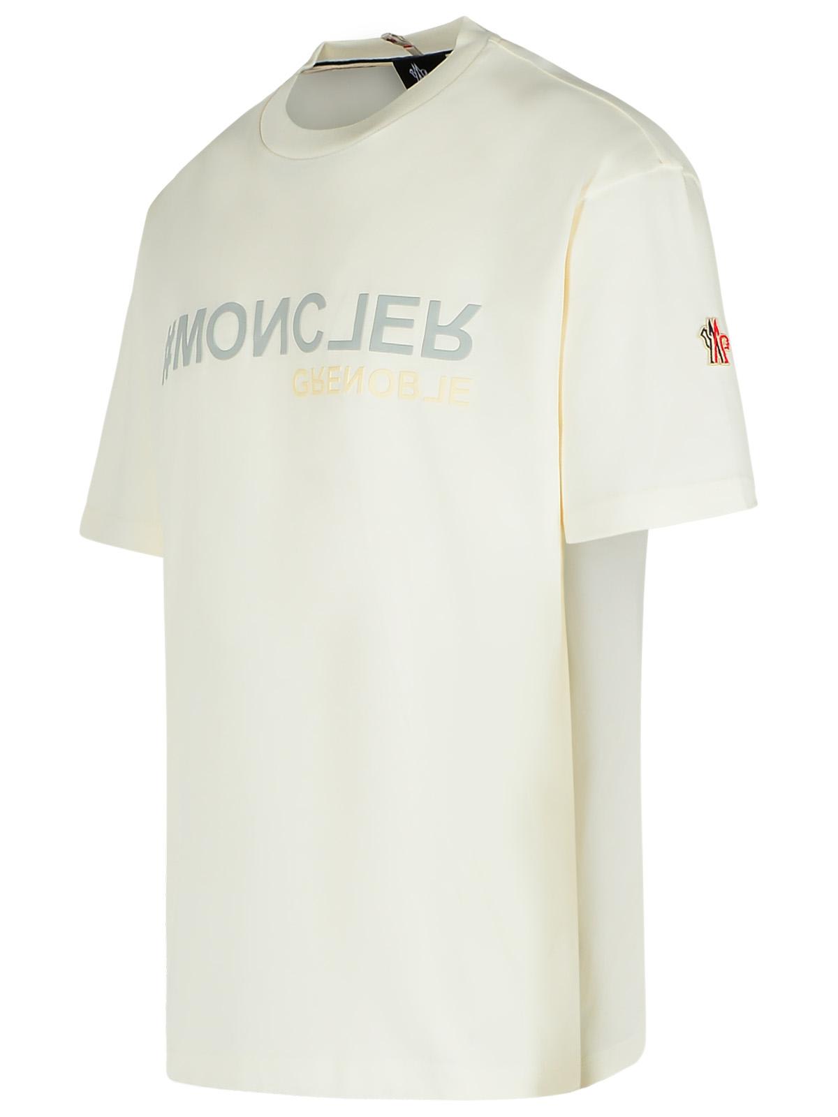 Moncler White Cotton T-shirt In White
