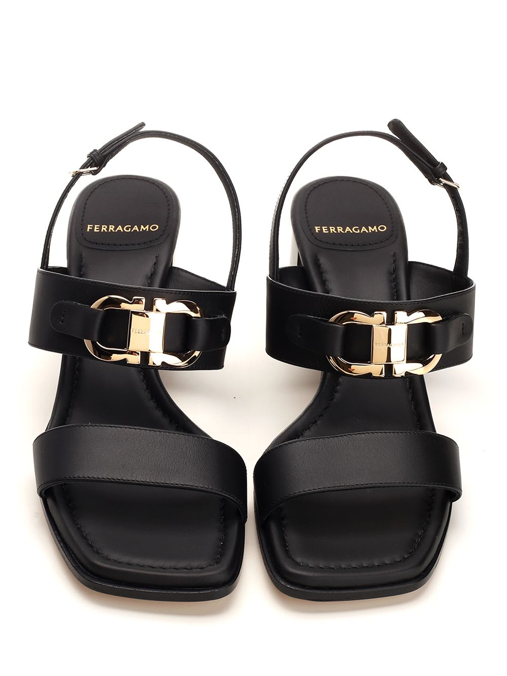 Shop Ferragamo Lou Sandal In Black