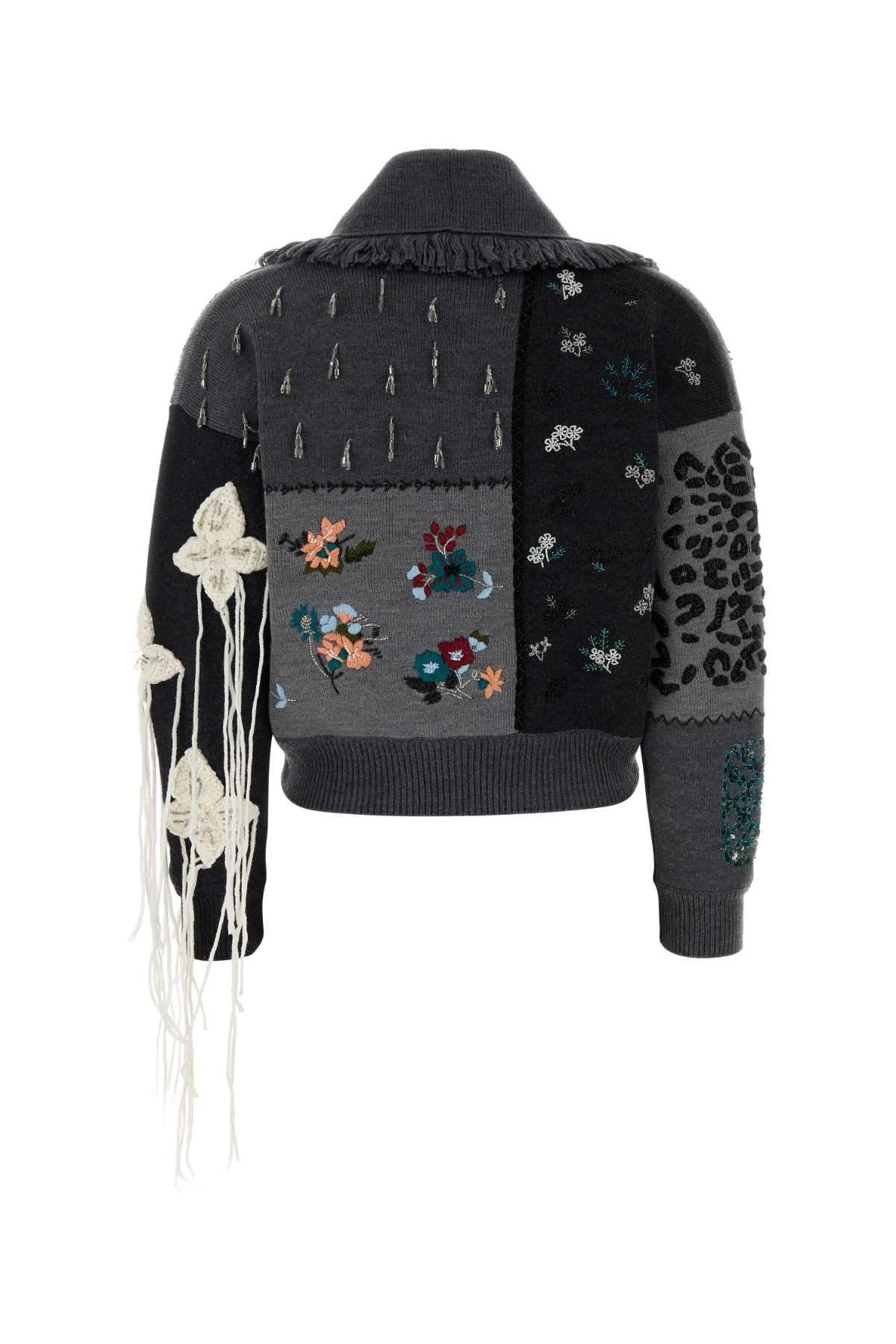Alanui Embroidered Wool Midnight In Manhattan Cardigan In Multi