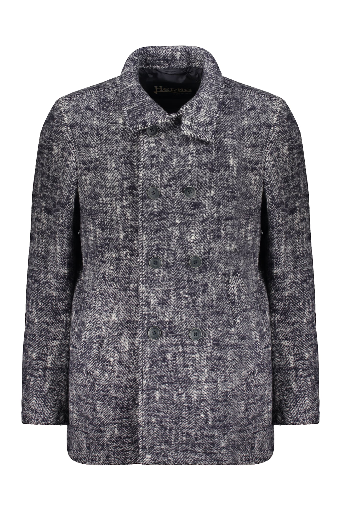 Herno Long-sleeved Coat In Gray