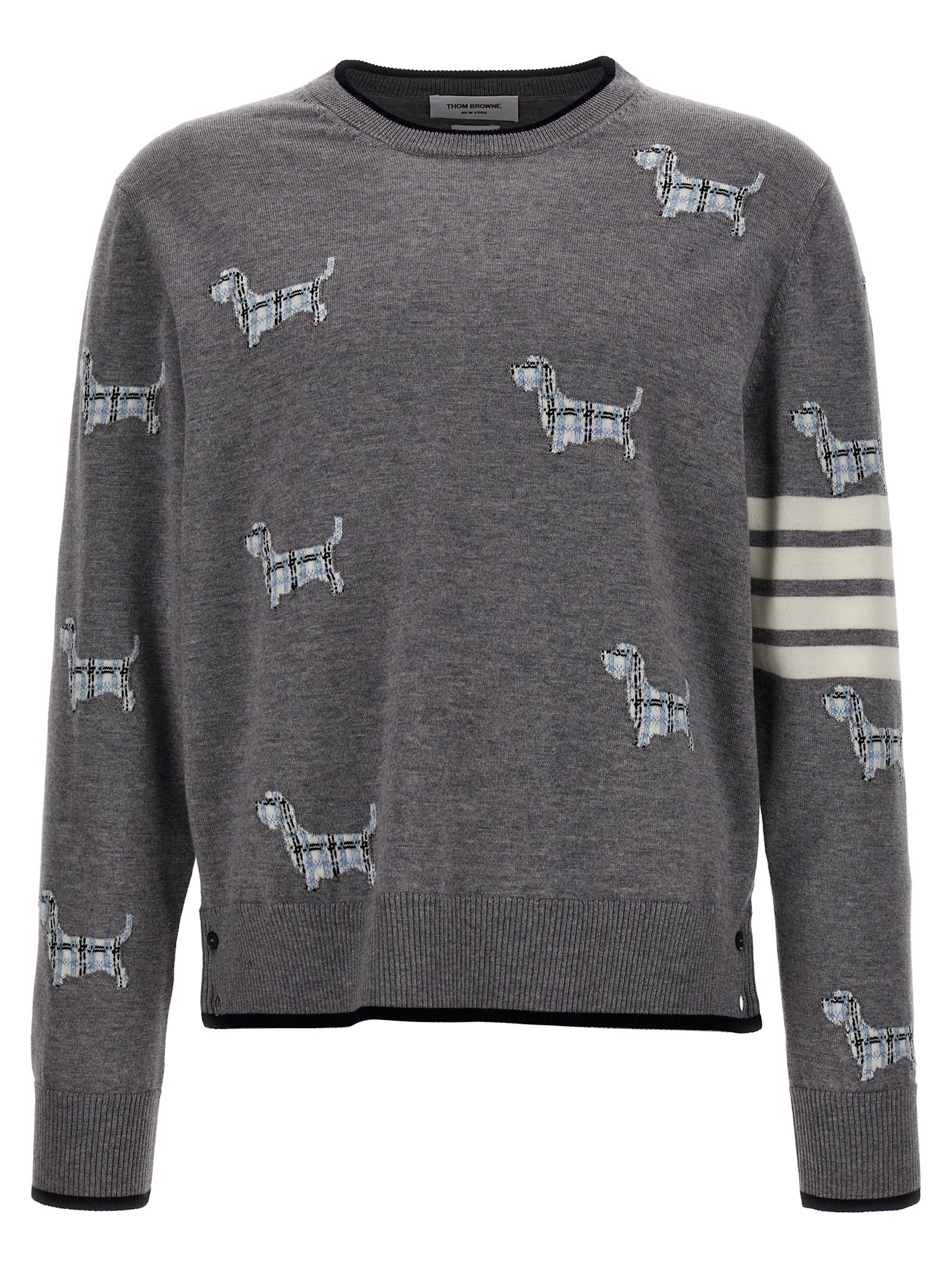 Shop Thom Browne Hector Sweater In Gray