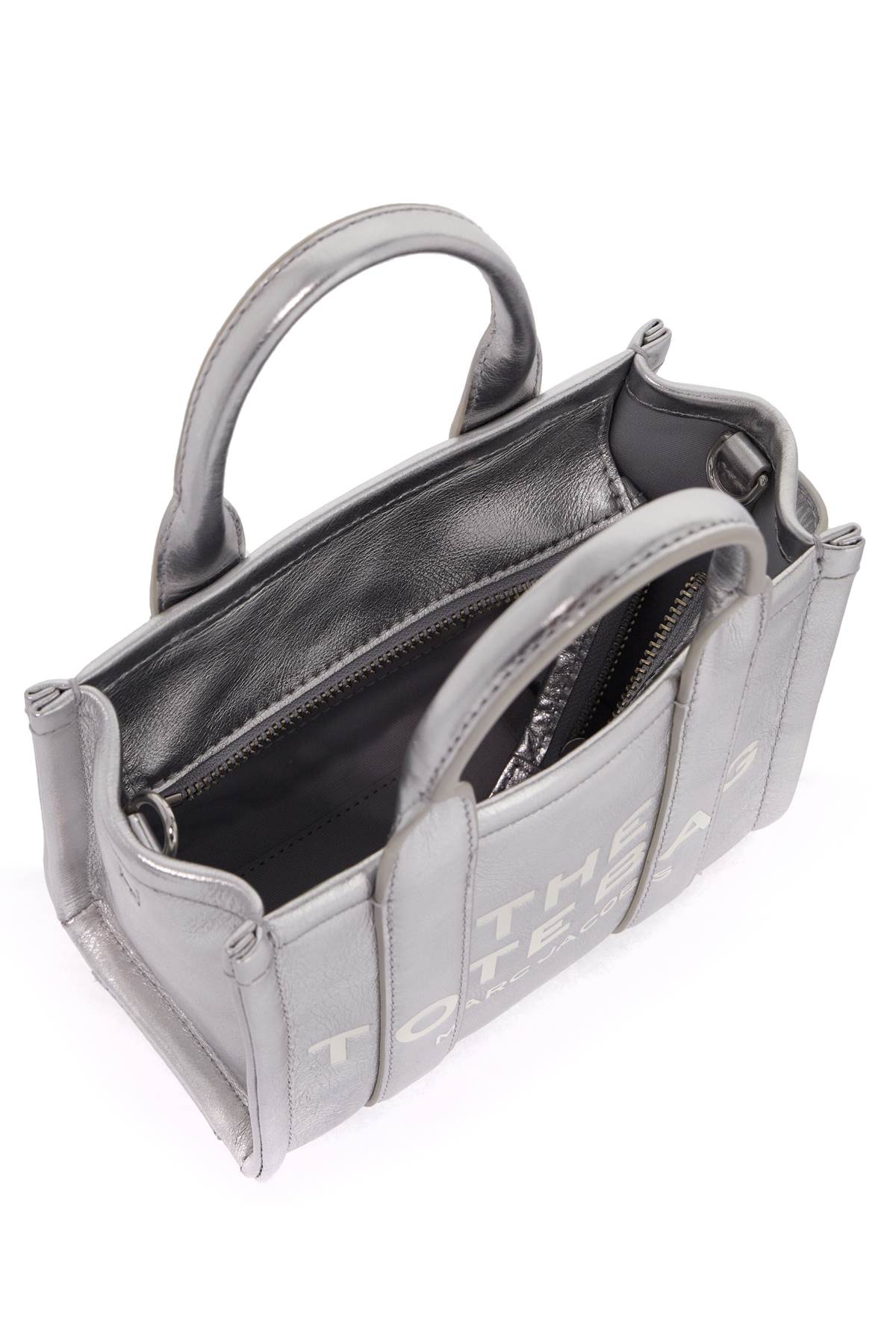 Marc Jacobs The Crossbody Tote Bag Leather In Silver