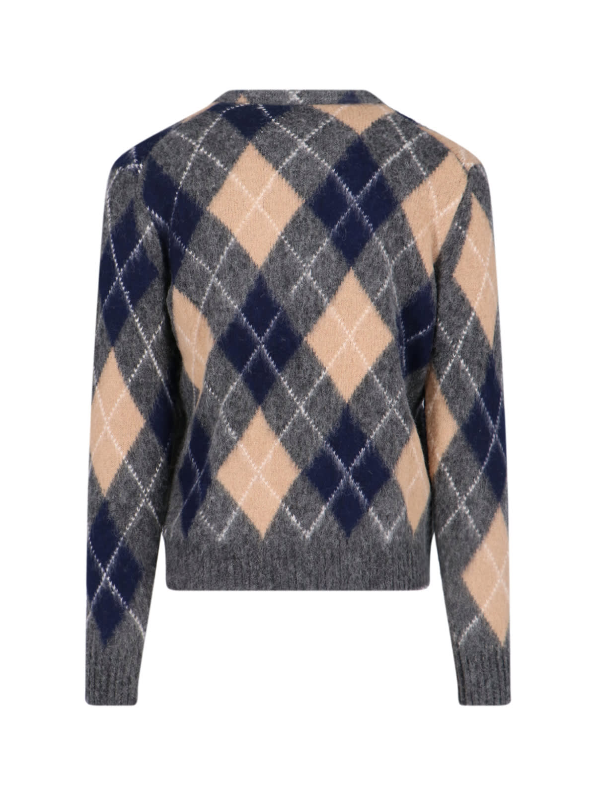 Aspesi Shetland Wool Cardigan In Gray