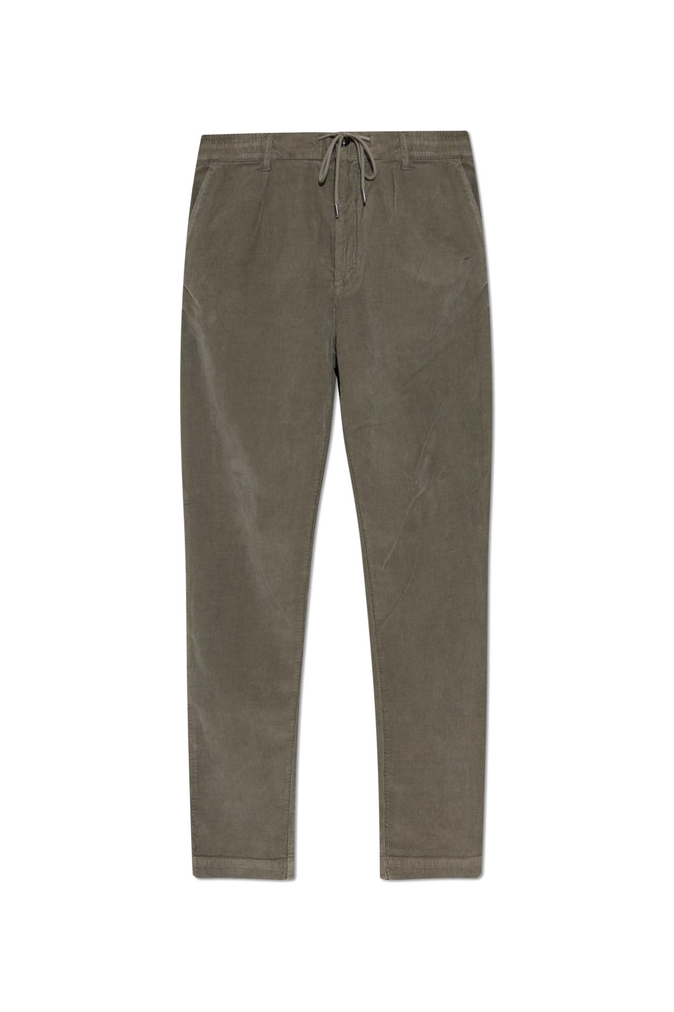 Woolrich Milton Pleated Drawstring Trousers In Green