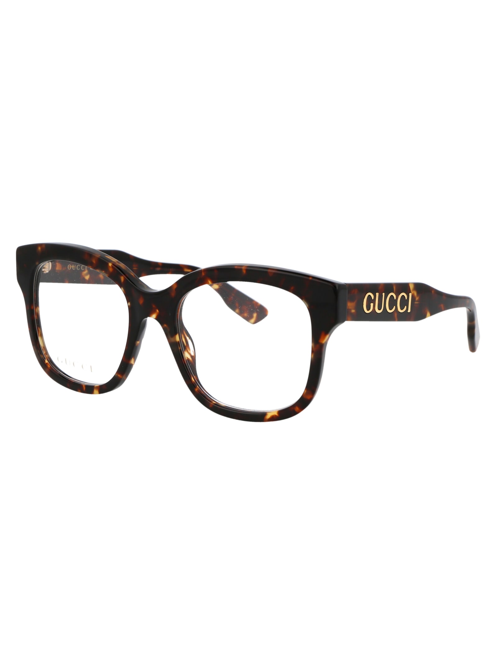 Shop Gucci Gg1155o Glasses In 003 Havana Havana Transparent