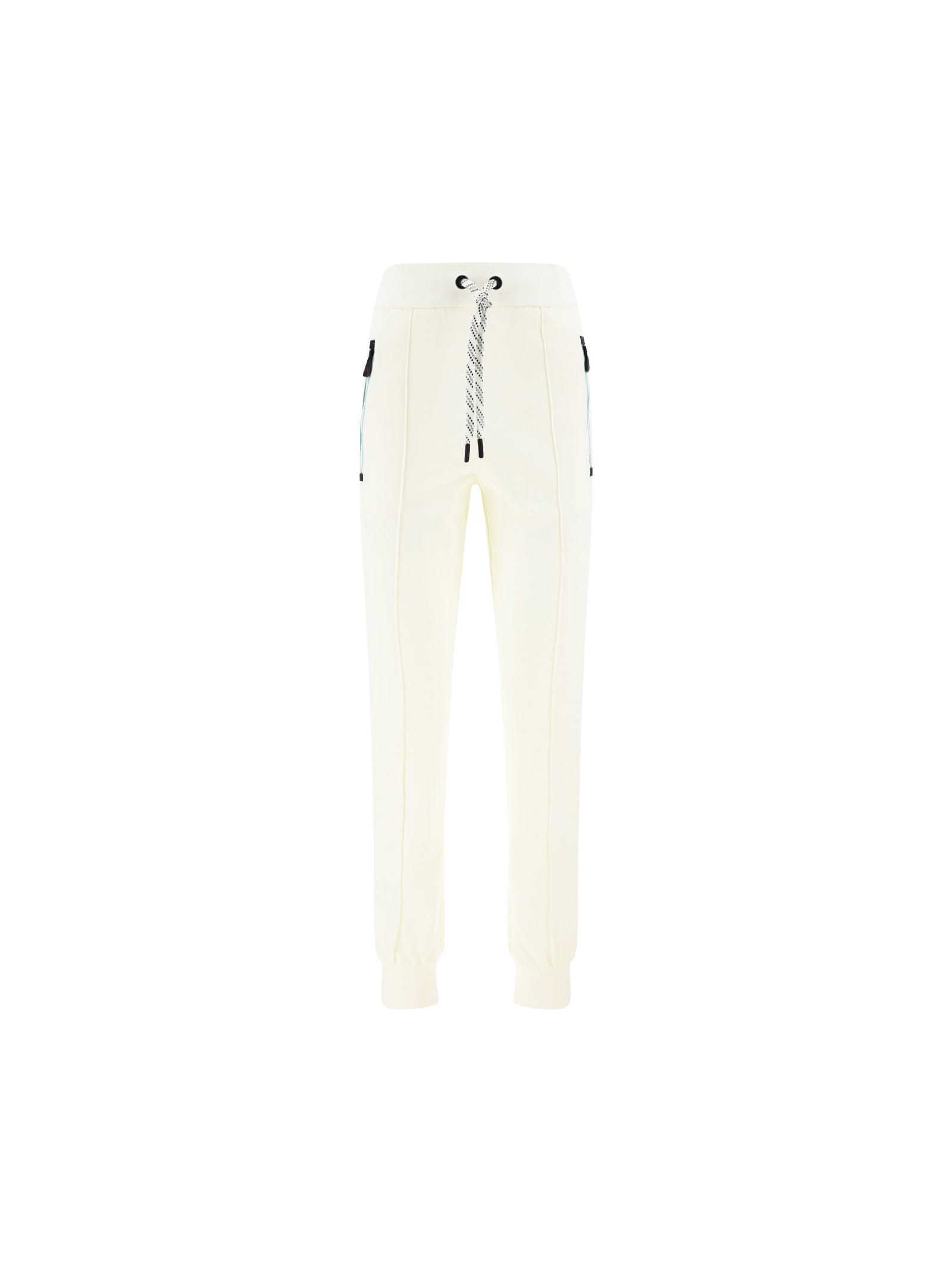 Moncler Drawstring-waistband Cotton Track Pants In White