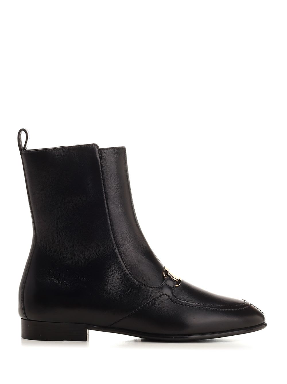 Shop Ferragamo New Vara Plate Boot In Black