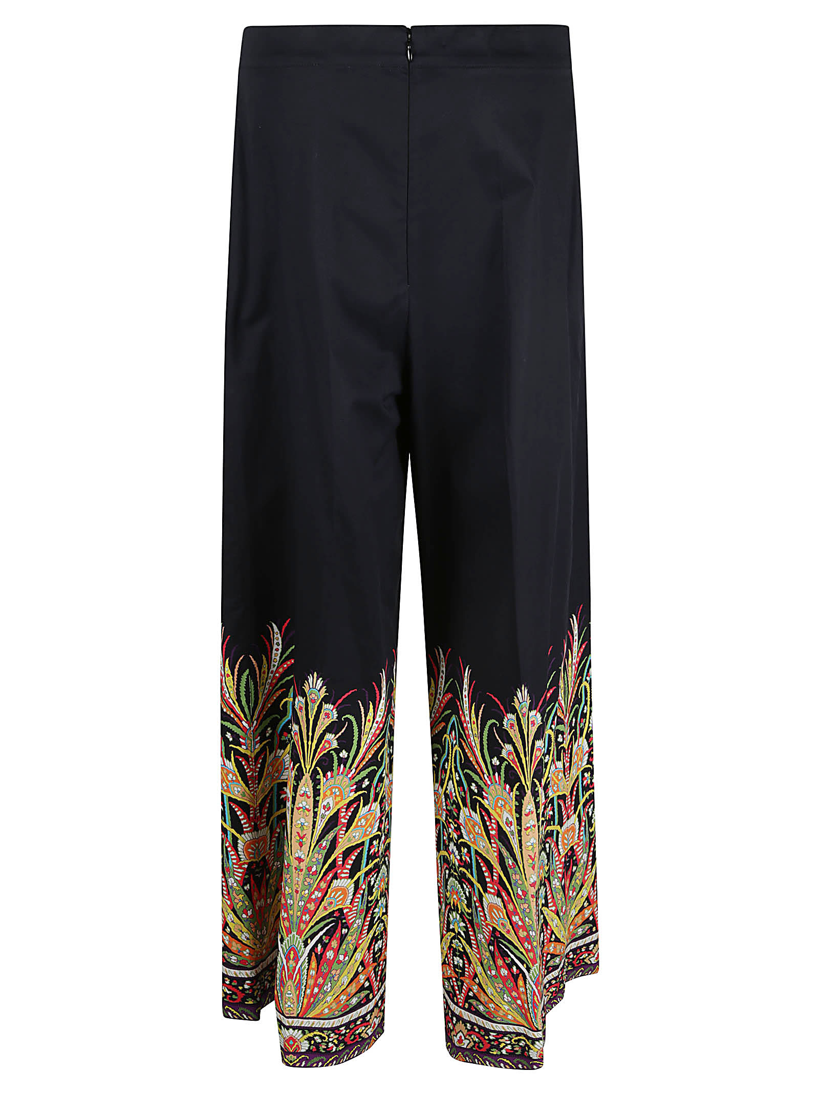 Shop Etro Bottom Printed Straight Trousers