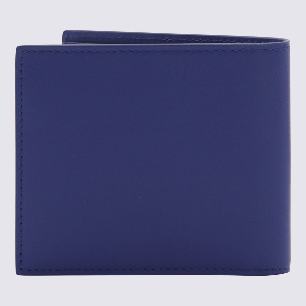Shop Burberry Blue Leather Equestrian Knight Wallet