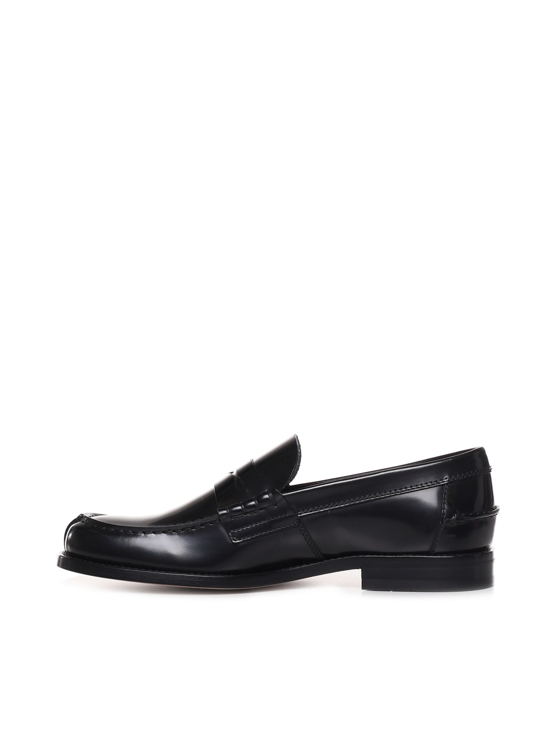 Shop Tod's Leather Moccasin In Black