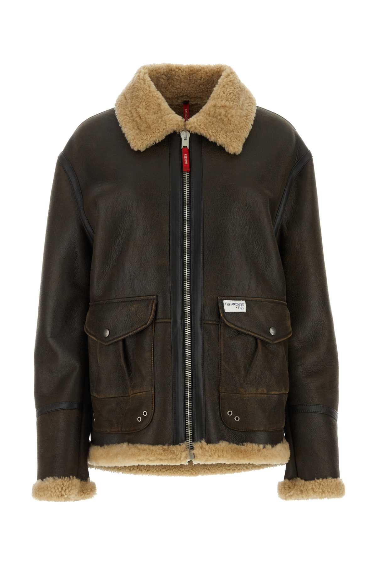 Dark Brown Shearling Jacket
