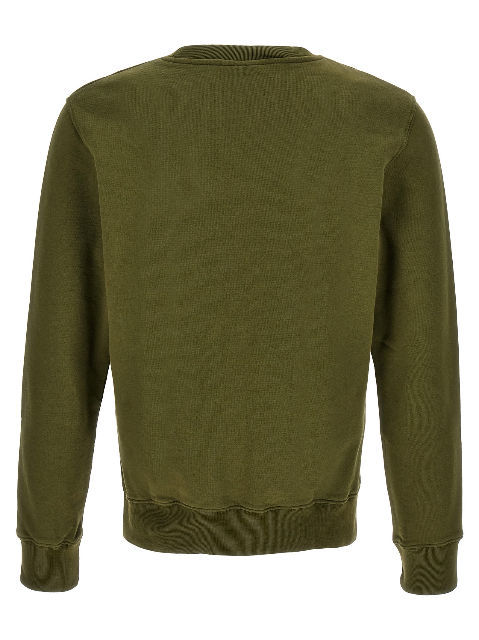 Shop Maison Kitsuné Chillax Fox Sweatshirt In Military Green
