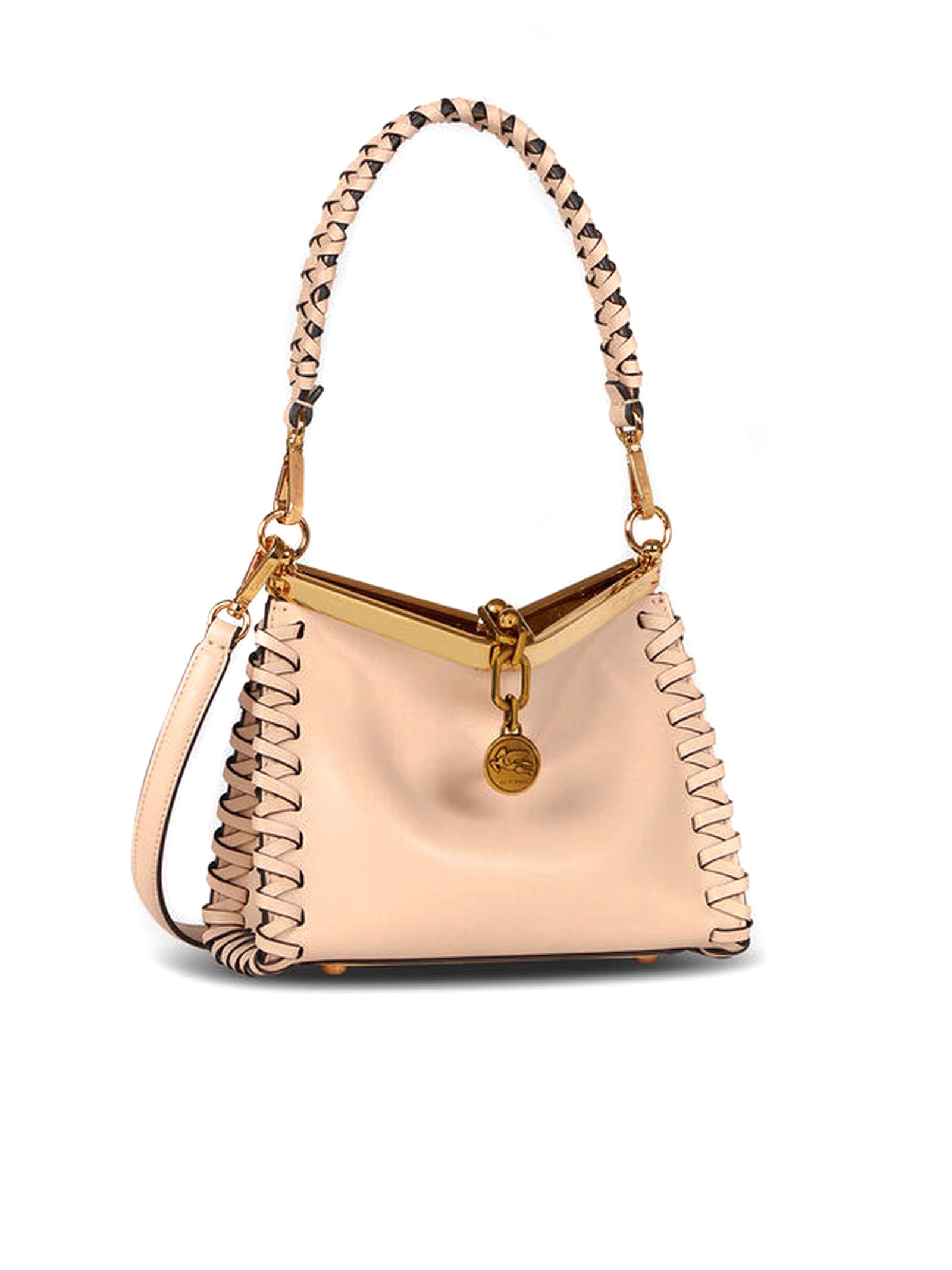 Shop Etro Mini Vela Bag In Light Pink Leather