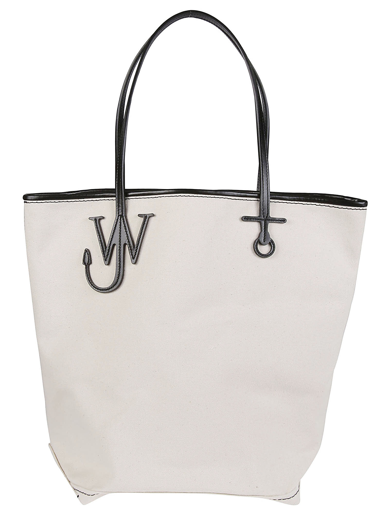 Jw Anderson Tall Anchor Tote - Canvas Tote Bag In White/black