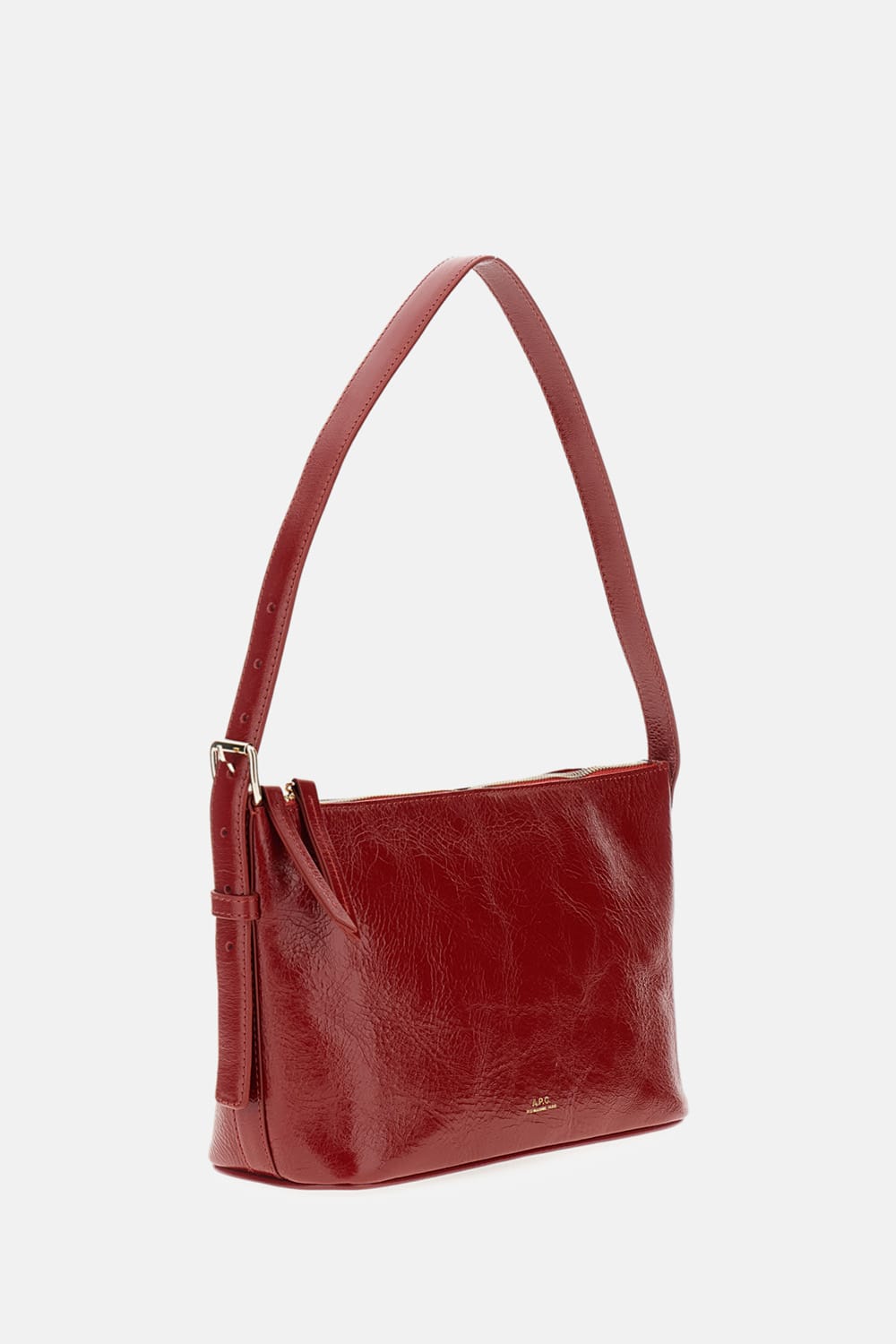 Apc A.p.c. Zippered Shoulder Bag With Top Handle In Red