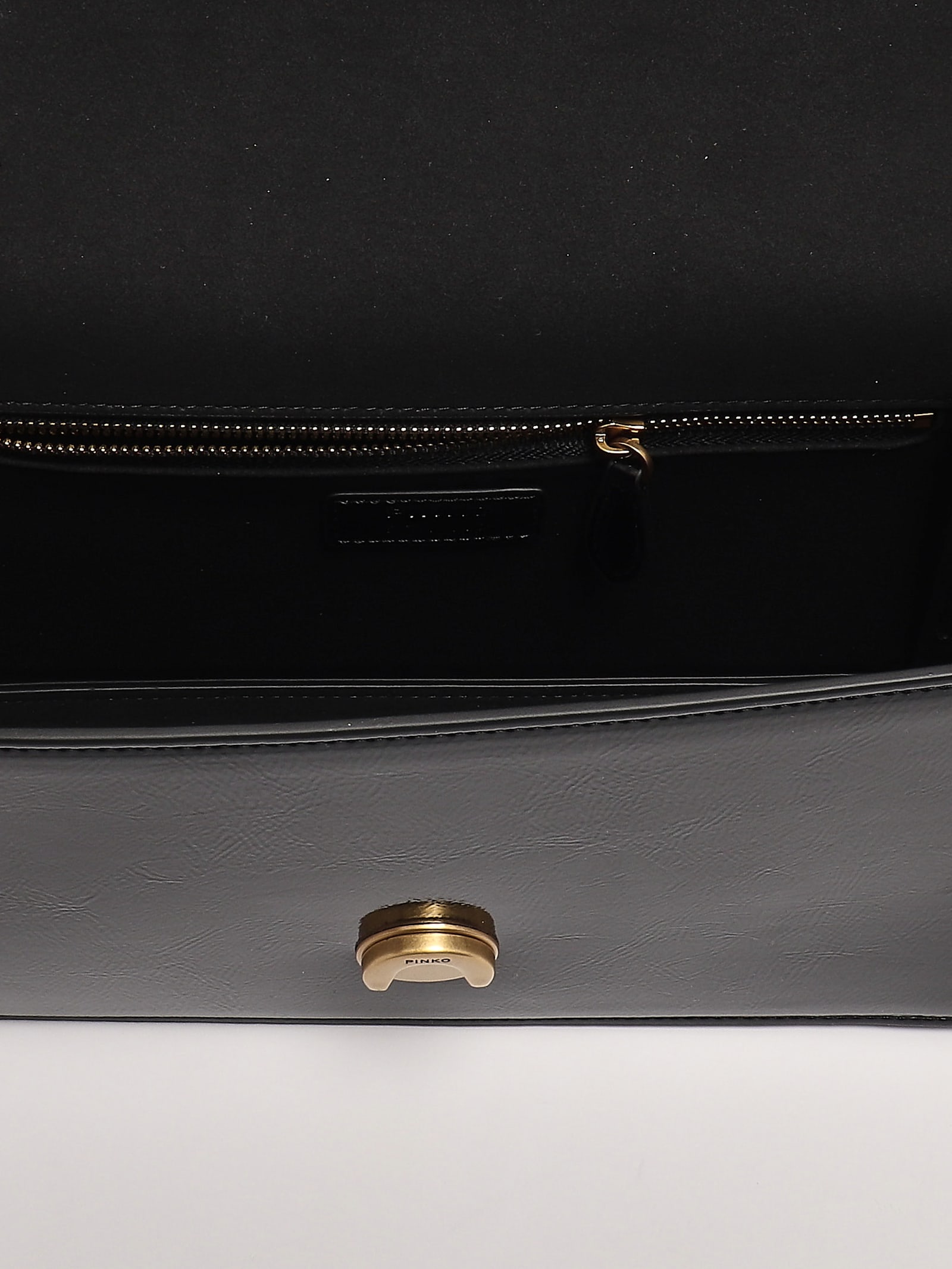 Pinko Love One Classic Light Clutch In Nero