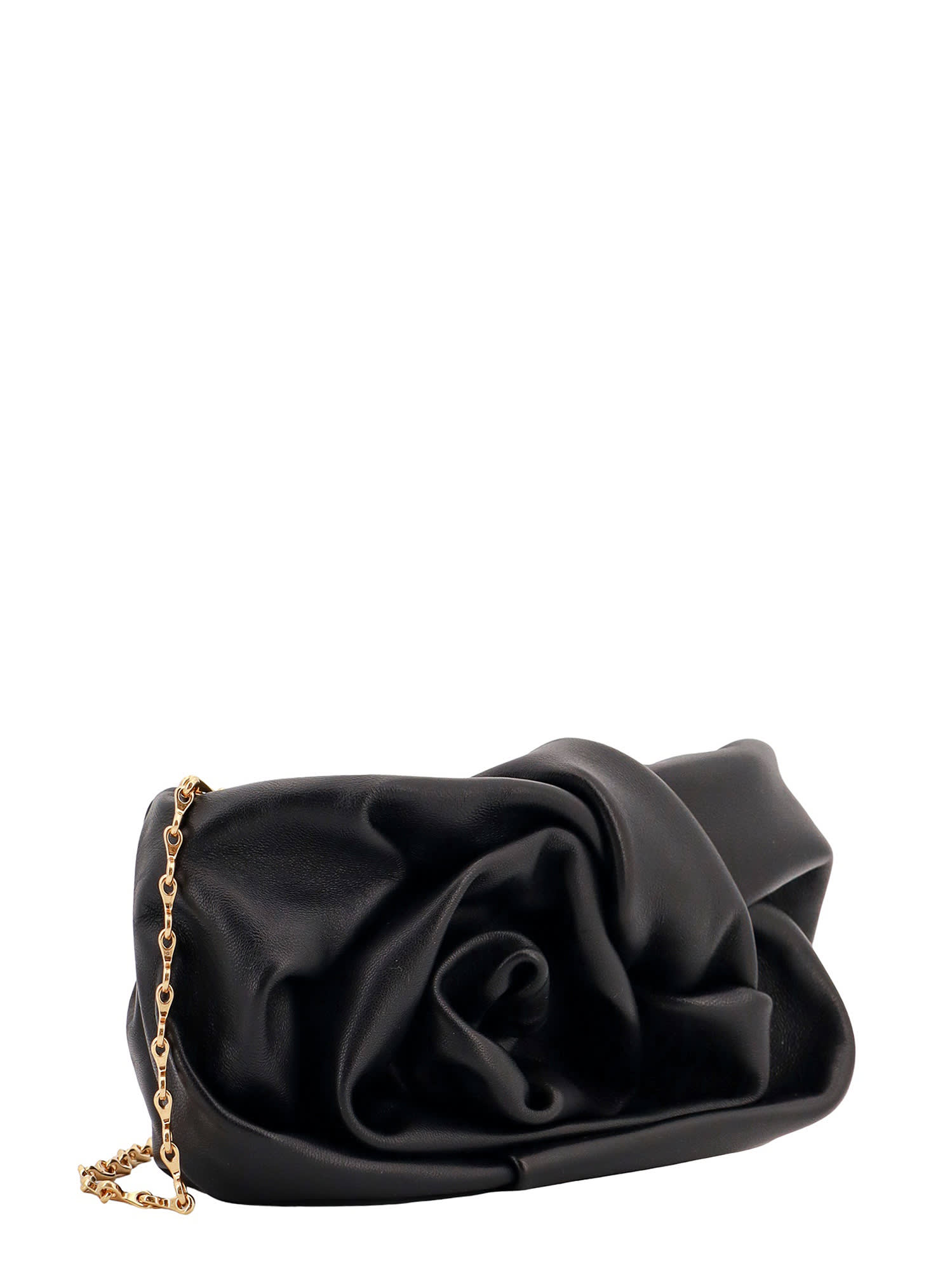 Shop Burberry Rose Clutch In Black