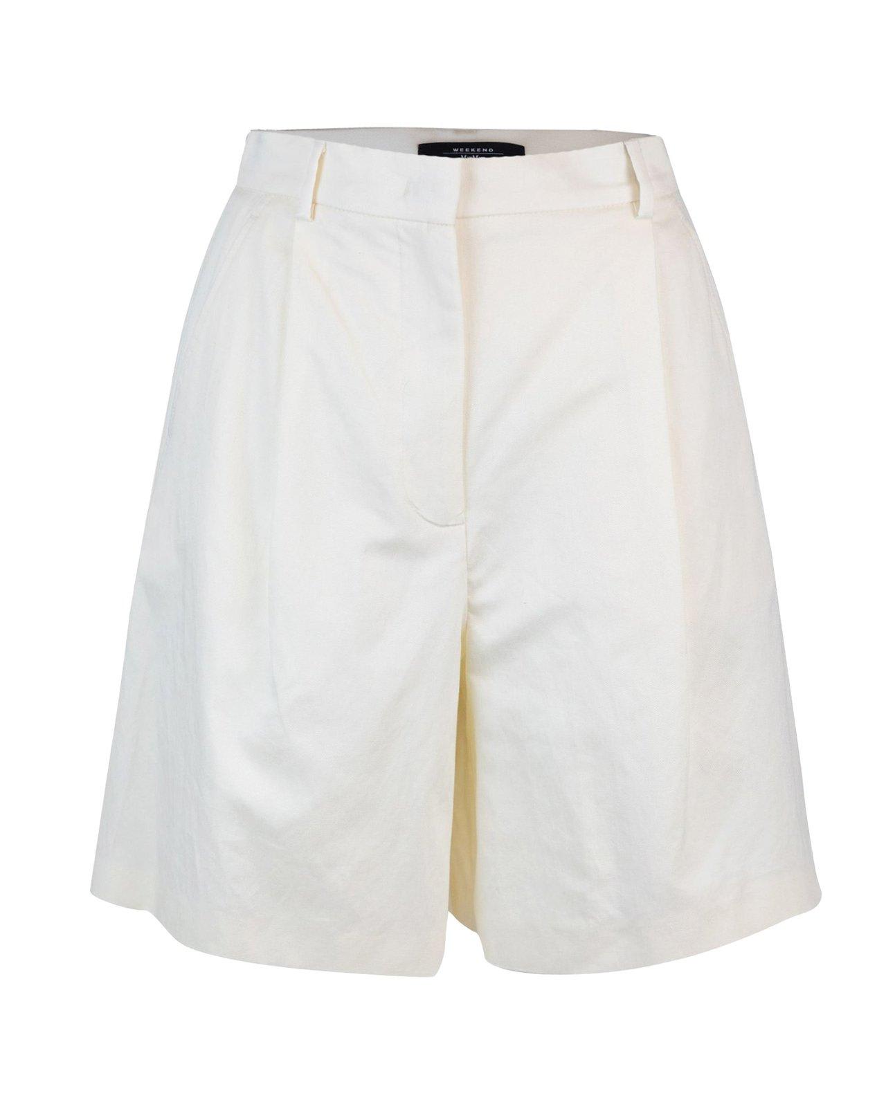 Weekend Max Mara High Waist Shorts In White