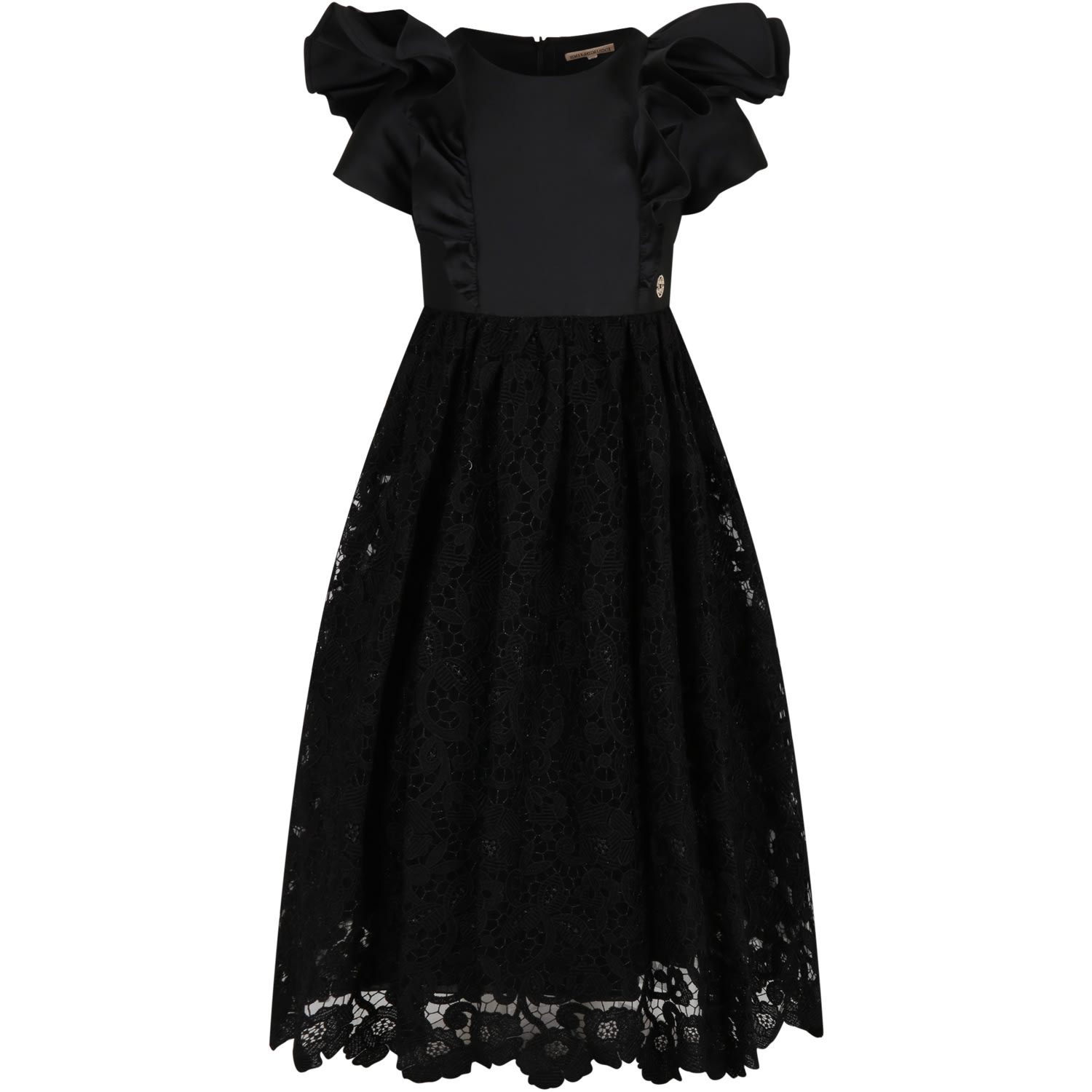 Elie Saab Black Dress For Girl With Logo