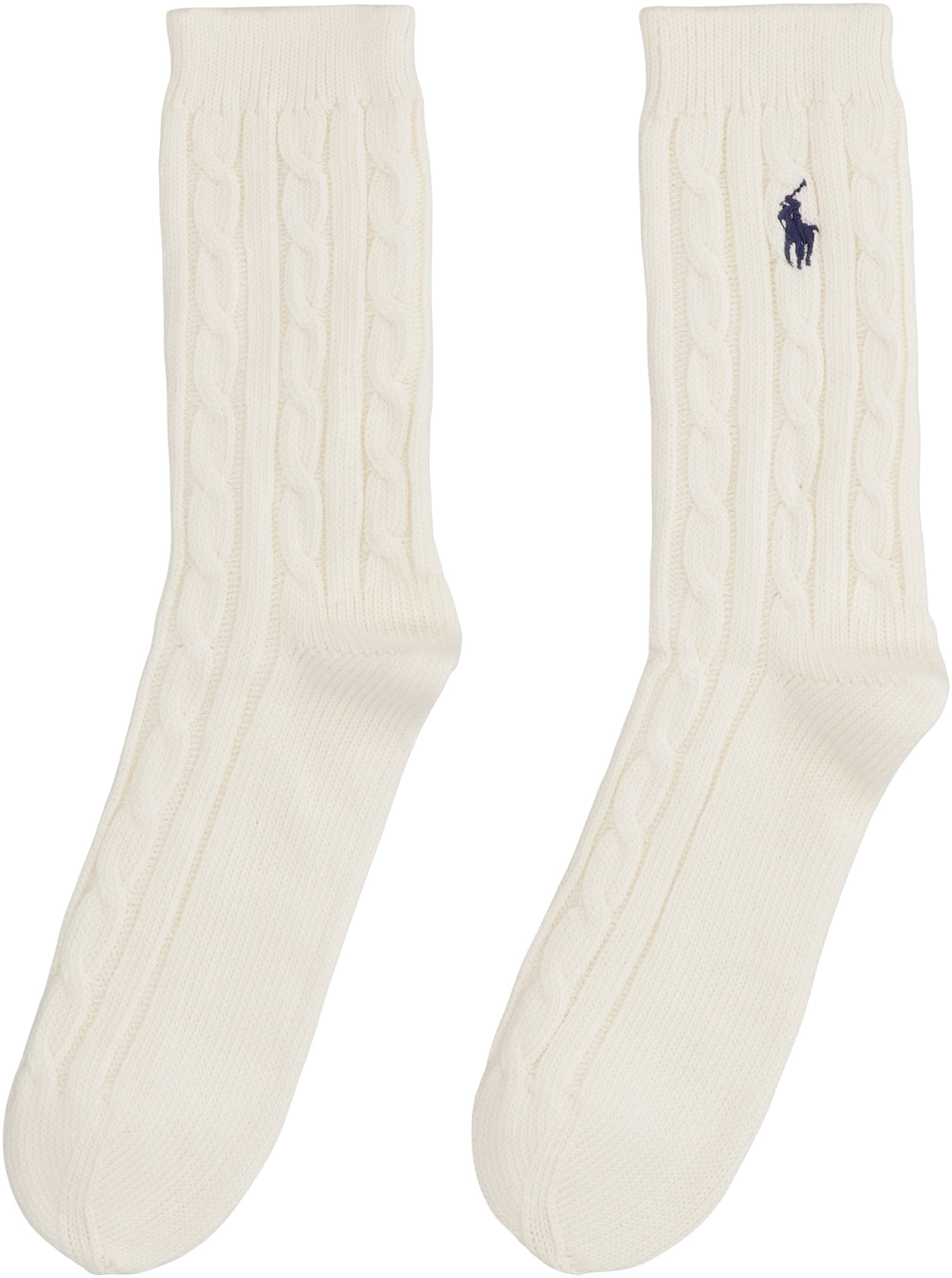 Polo Ralph Lauren Cotton Braided Socks In White