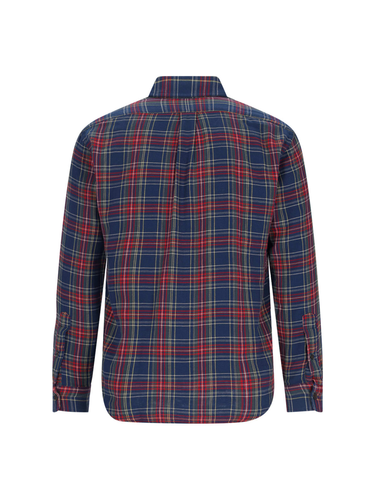 Polo Ralph Lauren Collared Cuffed Plaid Shirt In Blue